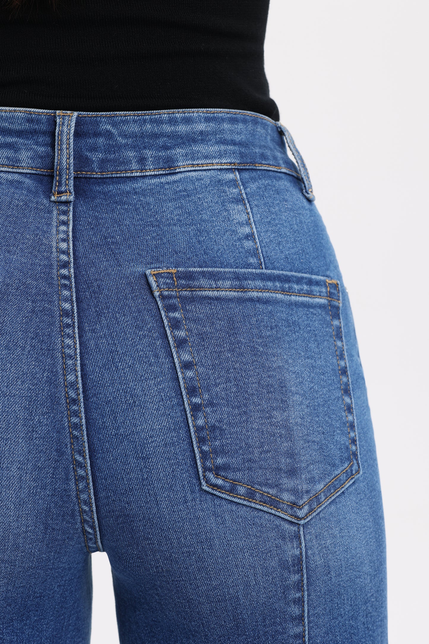 Flattering High Rise Wide Leg Denim Jeans OSW8032EC