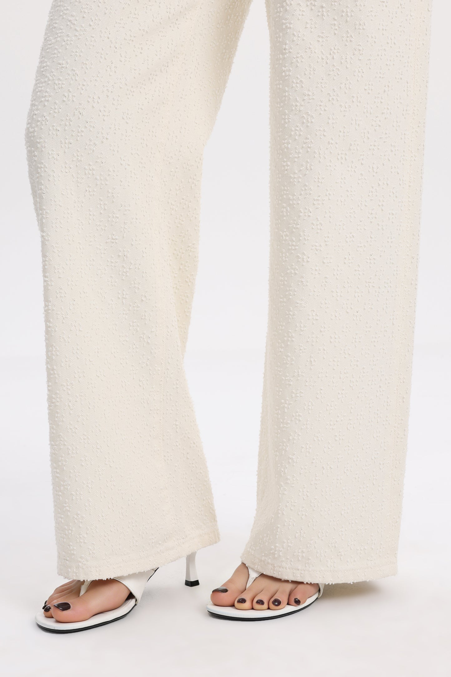 White High Waist Wide Leg Pants OSW8026