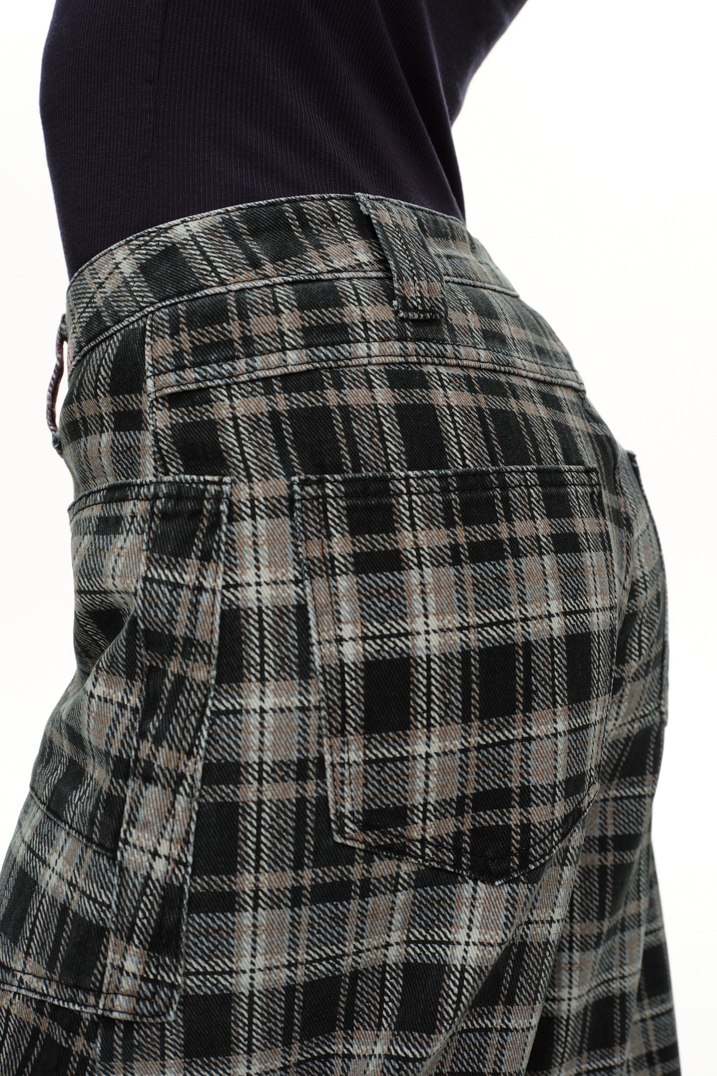 Baggy Bohemia Mid Rise Barrel Print Pants OSOX011