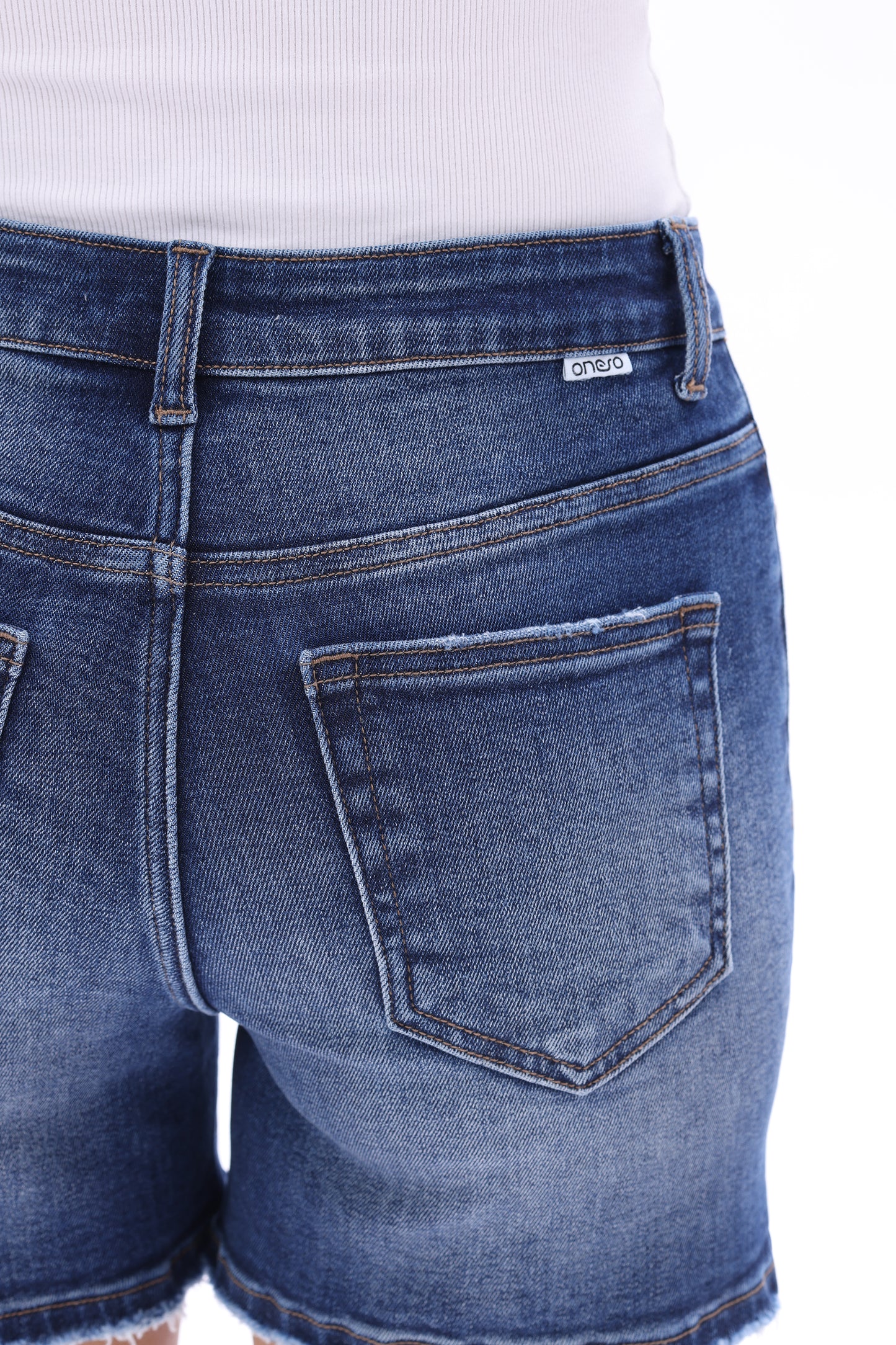 High Rise Denim Shorts OSH6012