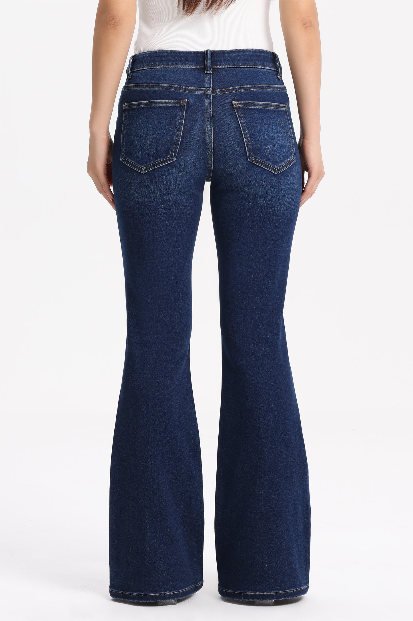 Flattering High Rise Flare Denim Jeans OSF1148EC