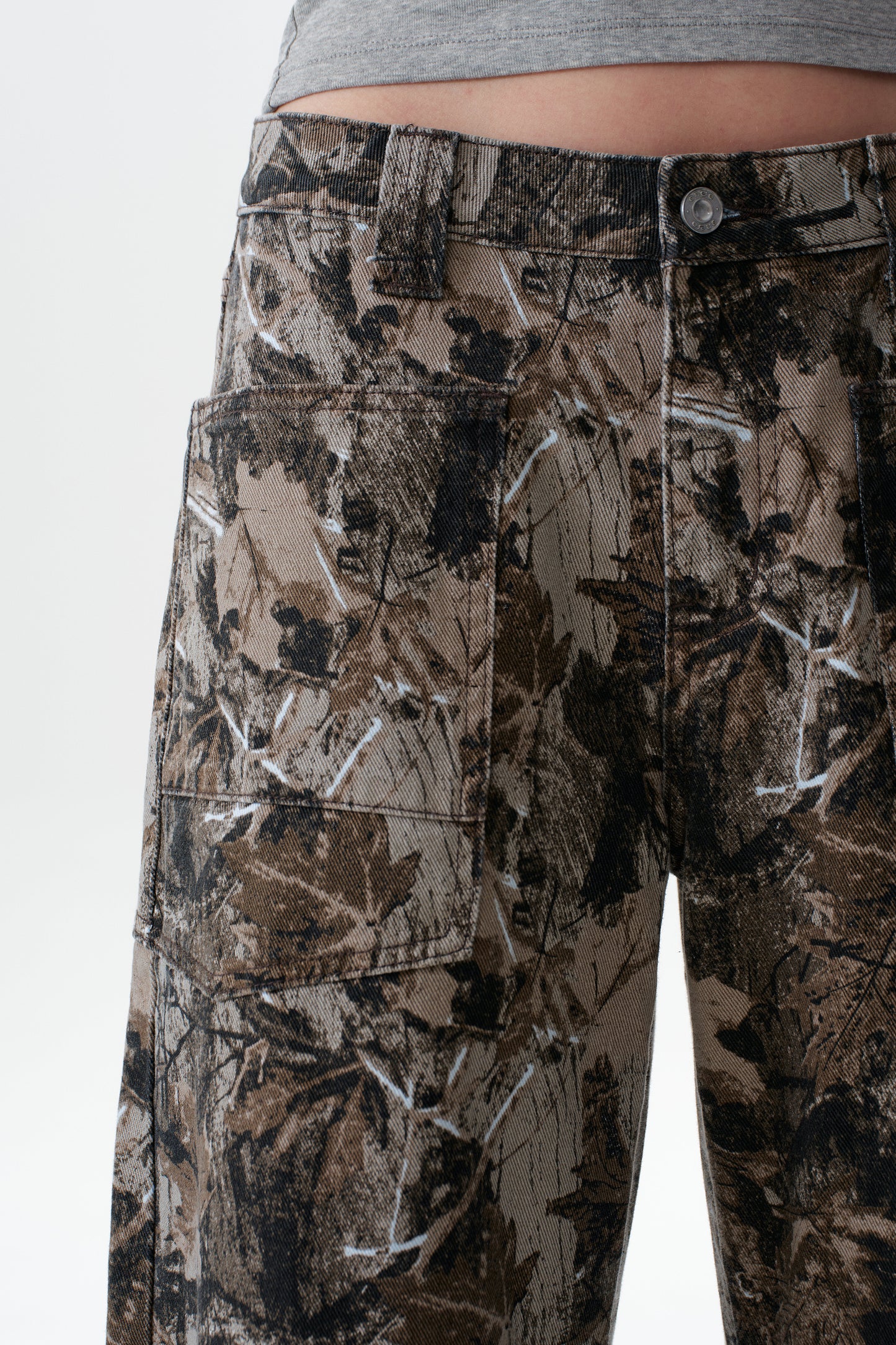 Baggy Bohemia Mid Rise Barrel Print Pants OSOX011