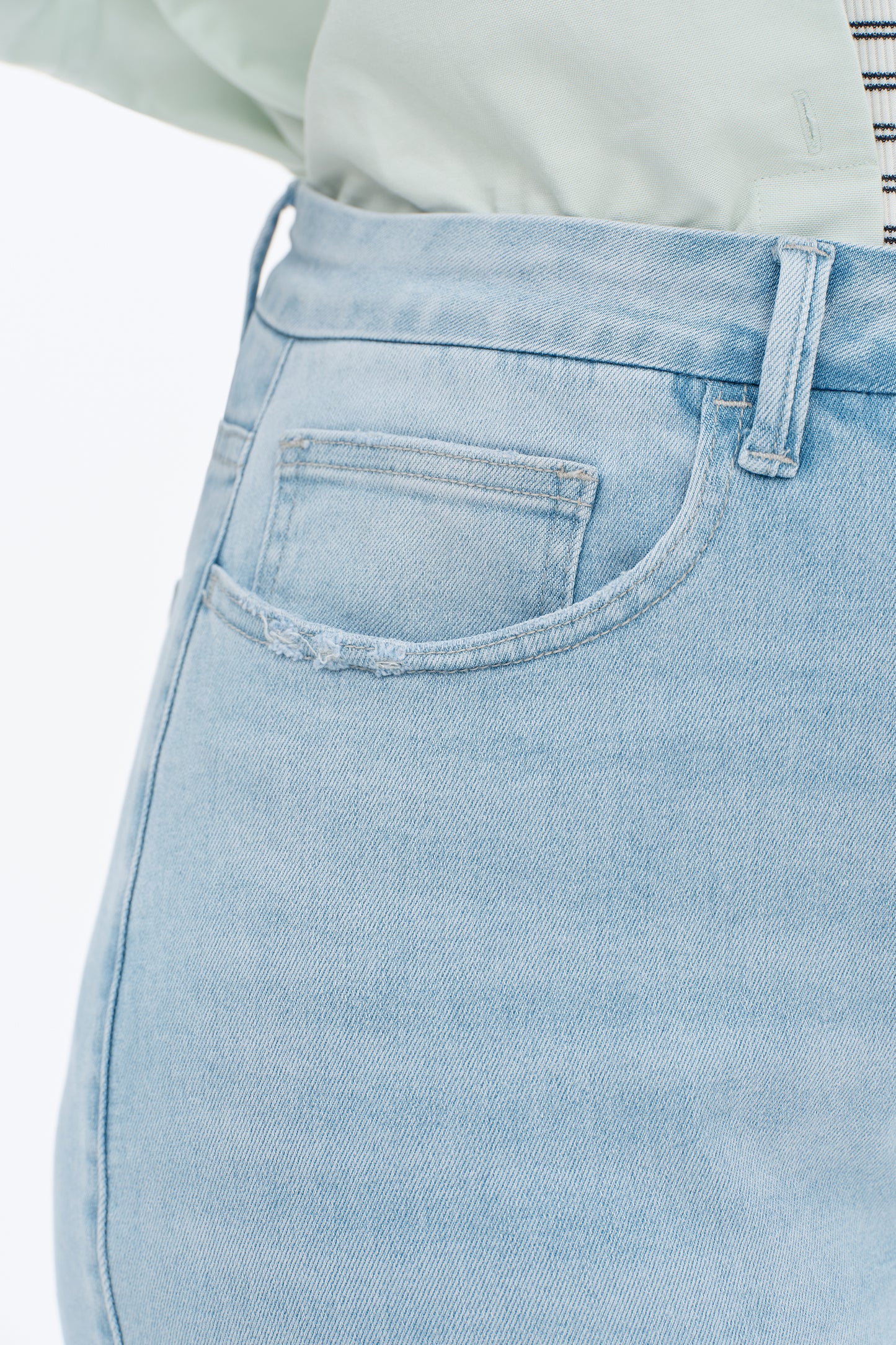 Plus Size Mid Rise Wide Leg Jeans Raw Hem Vintage OSW8019-P