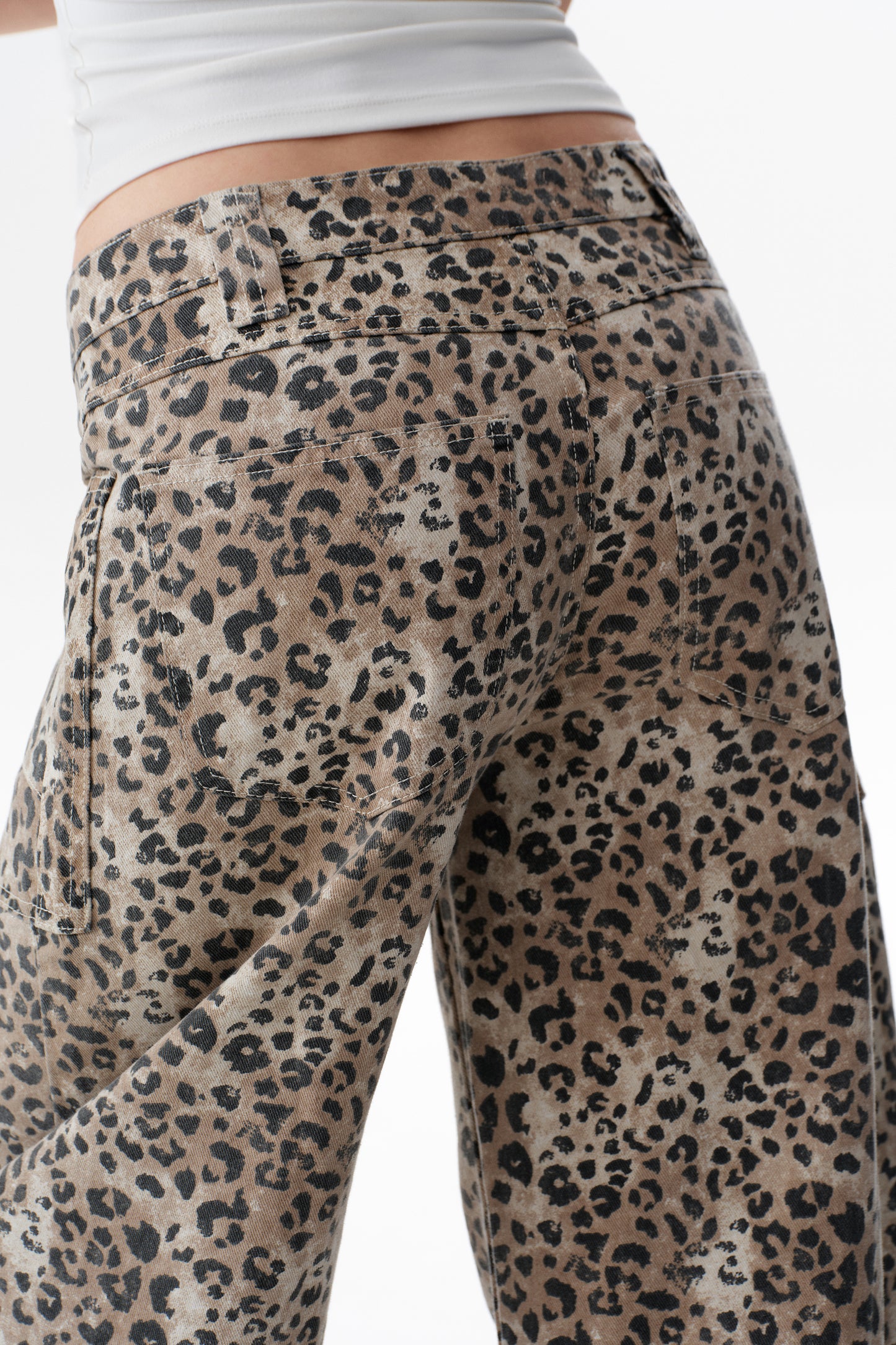 Baggy Bohemia Mid Rise Barrel Print Pants OSOX011