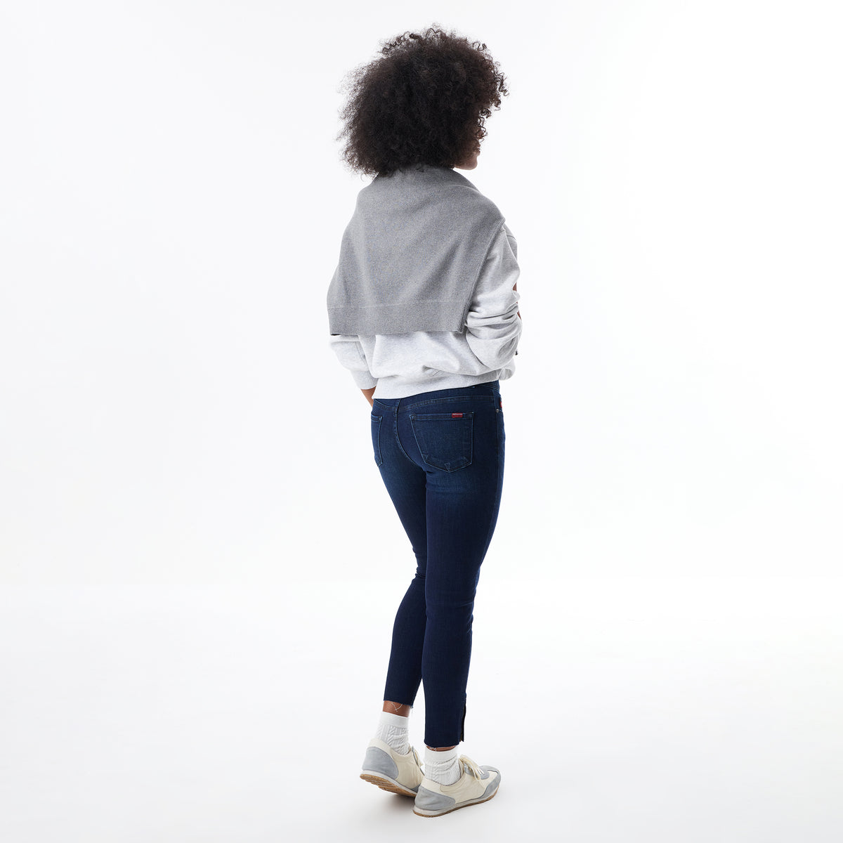 Plus Size Low Rise Skinny Cropped Jeans ESFS640203-P