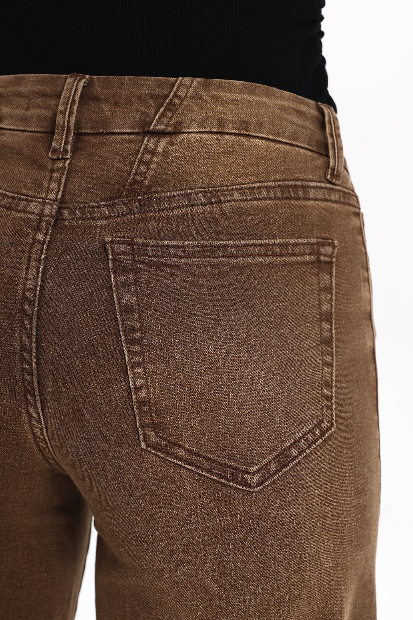 Mid Rise Wide Leg Jeans Raw Hem Vintage Denim OSW8019