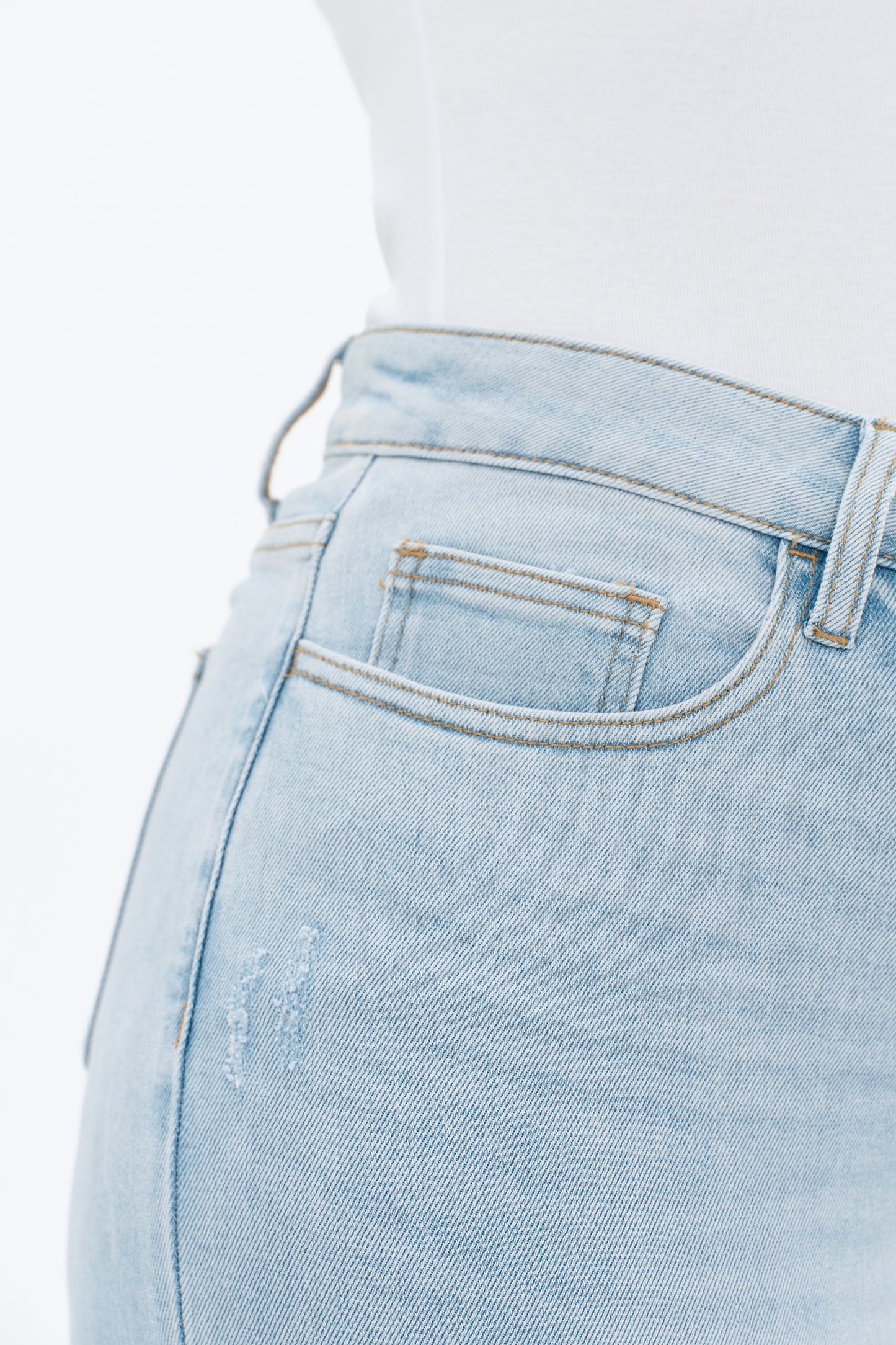 Plus Size Stretchy Mid Rise Wide Leg Denim Jeans OSW8001-P