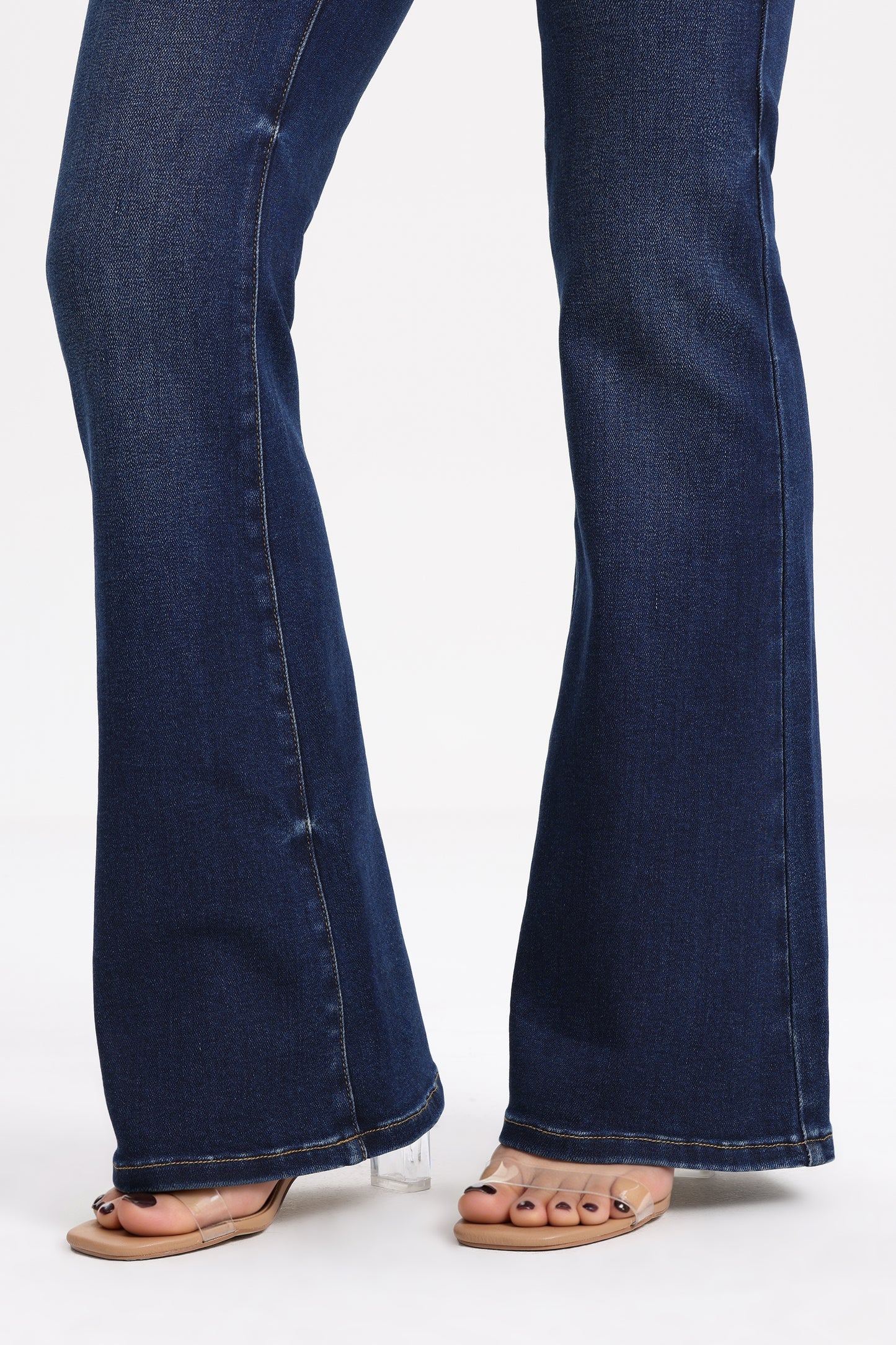 Flattering High Rise Flare Denim Jeans OSF1148EC