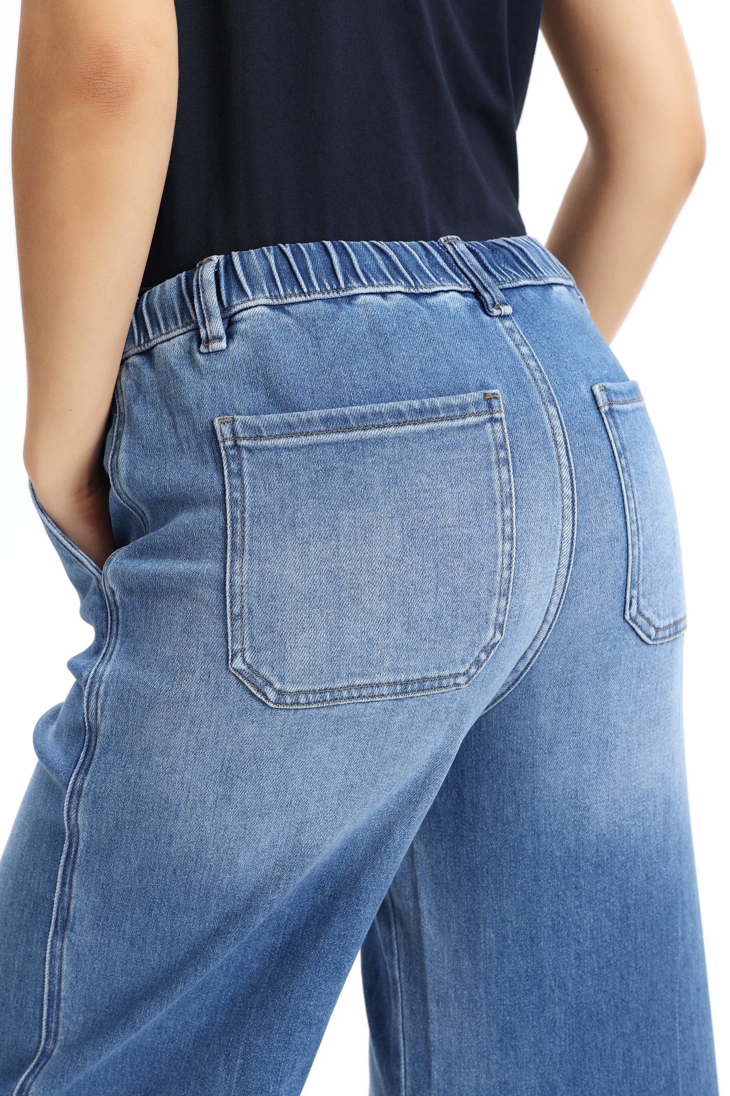 High Rise Wide Leg Denim Jeans OSW8093