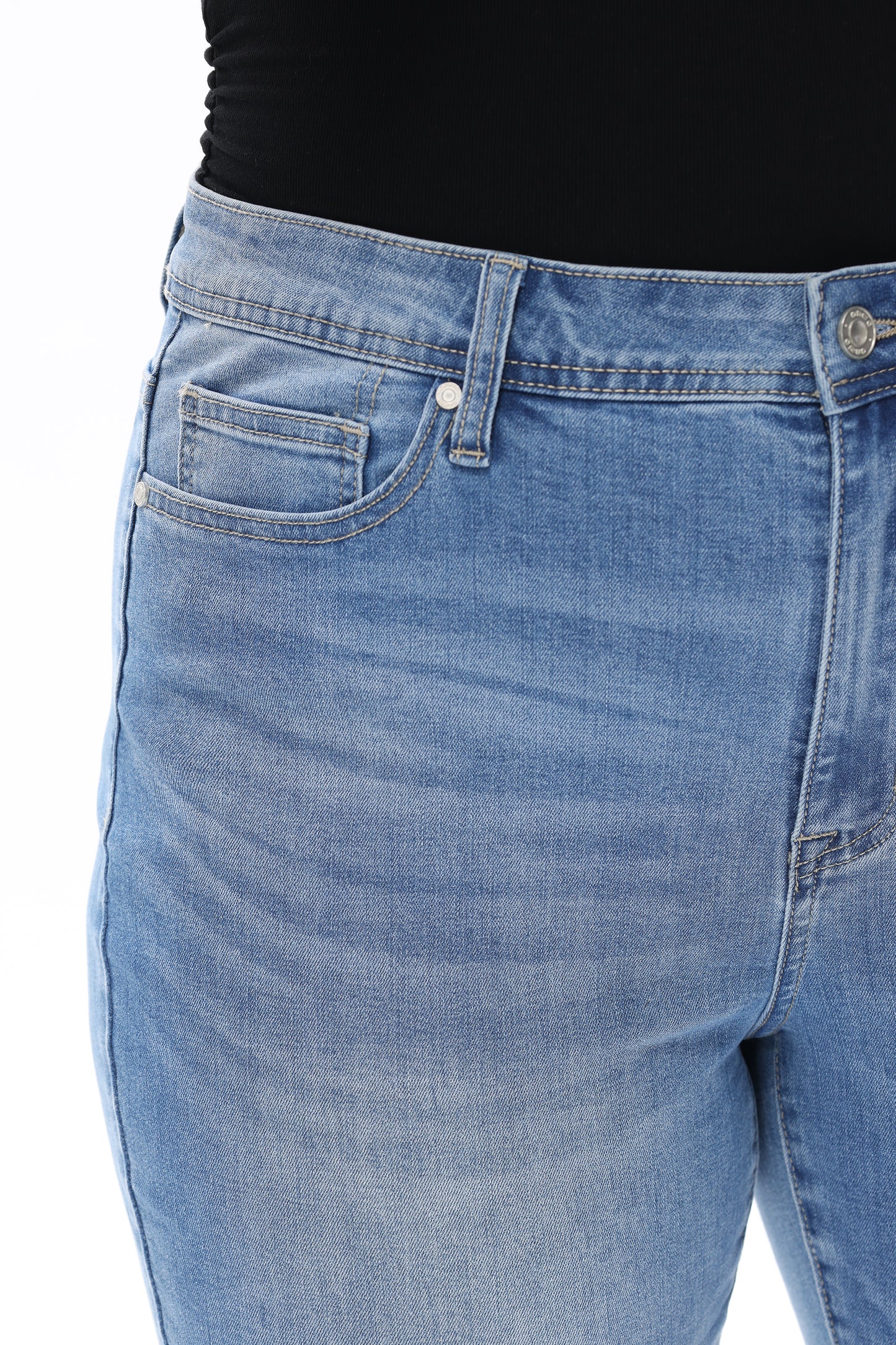 Plus Size Mid Rise Bootcut Ankle Denim Plus Jeans OSF1138-P