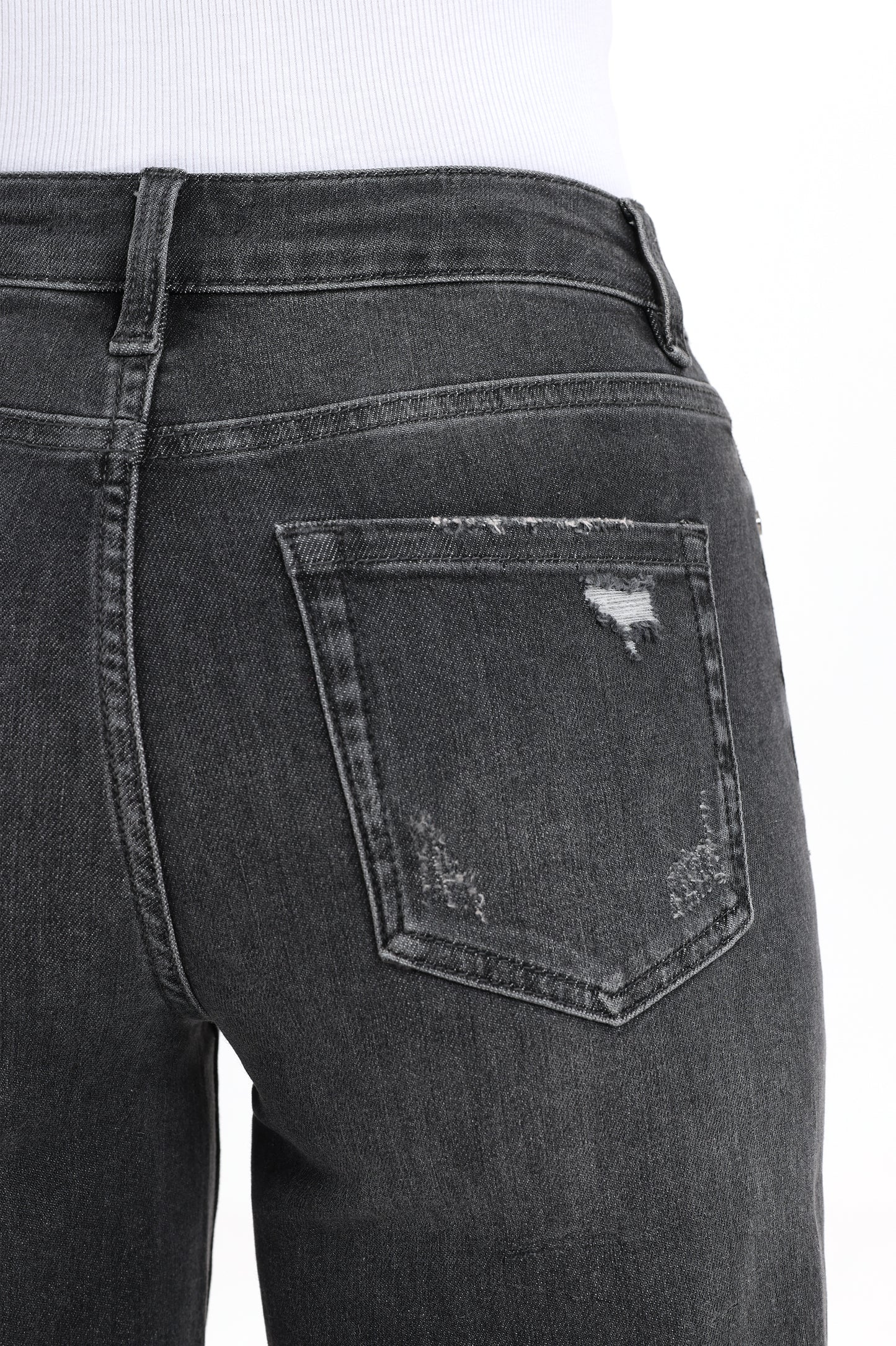 Mid Rise Wide Leg Denim Jeans OSW8084