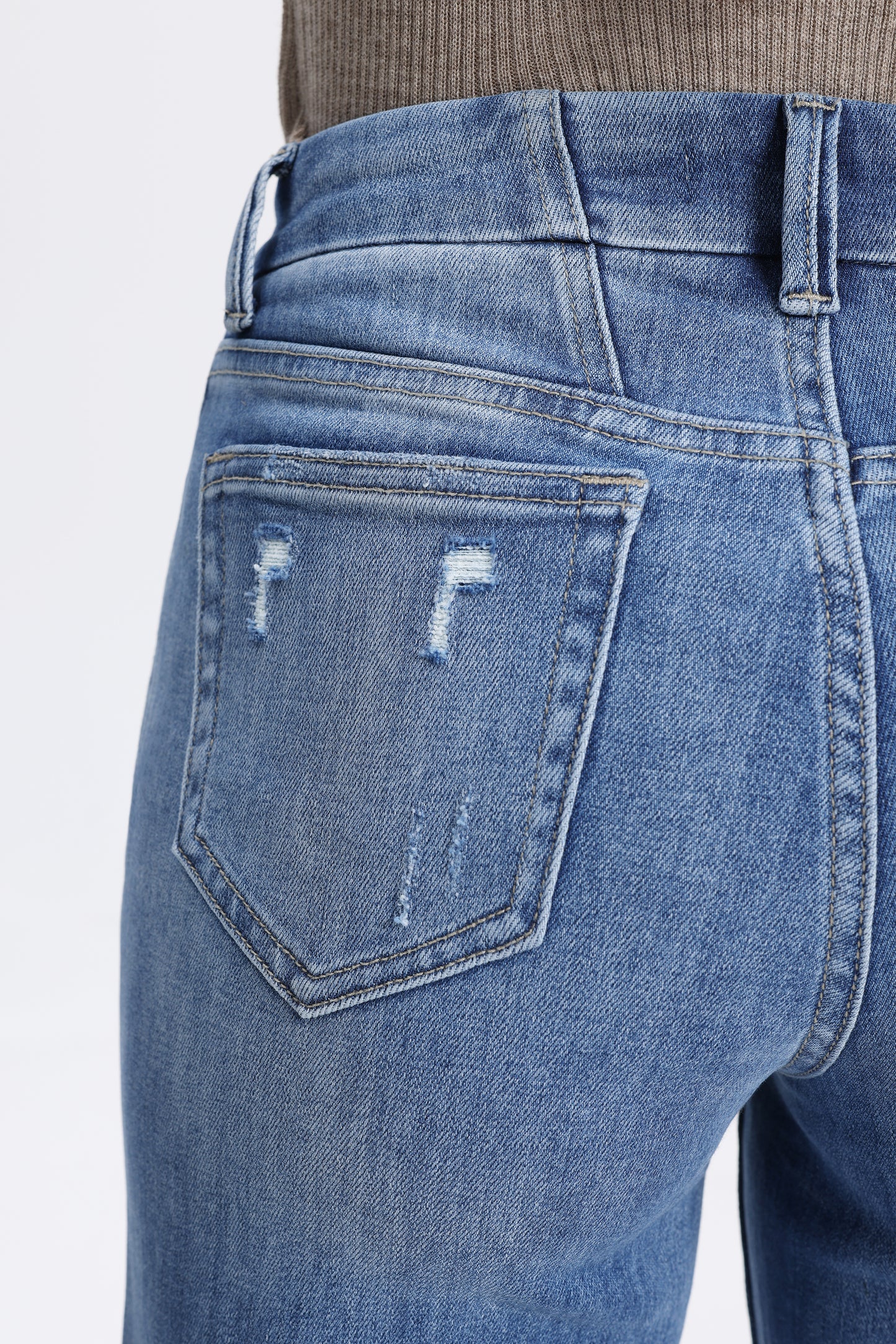 Mid Rise Wide Leg Tall Denim Jeans OSW8019-LT