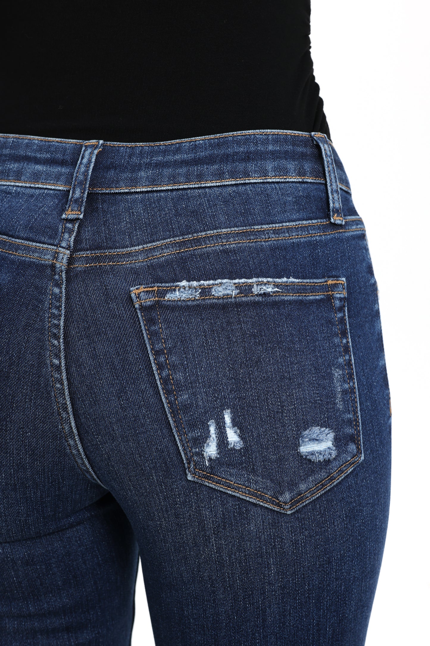 Mid Rise Straight Denim Jeans OSTM5001EC