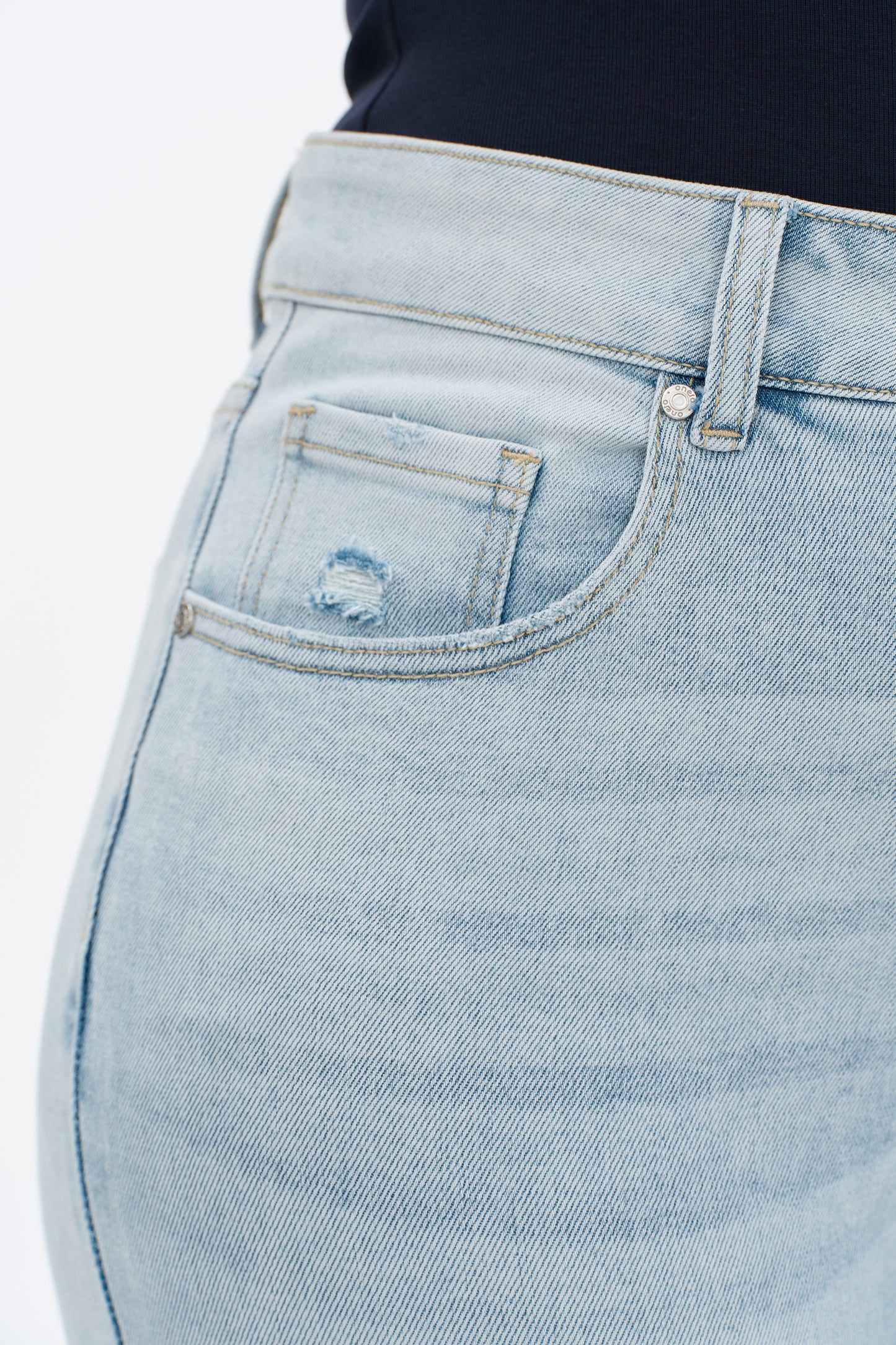 Plus Size High Rise Bootcut Denim Jeans OSF1143EC-P