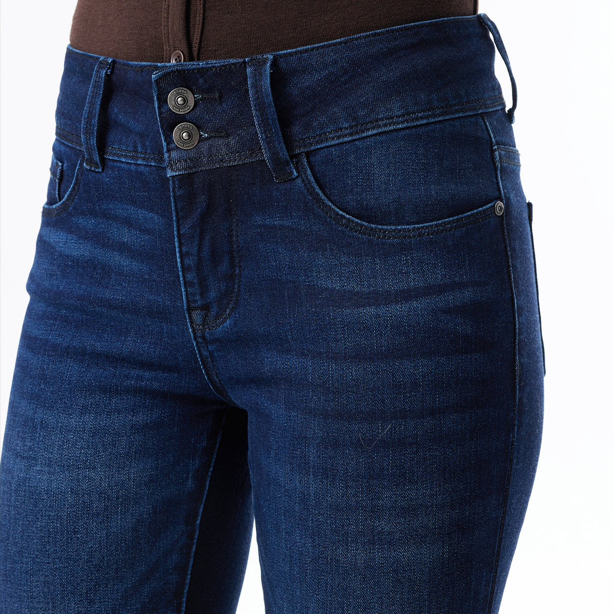 Plus Size Low Rise Skinny Cropped Jeans ESFS640203-P