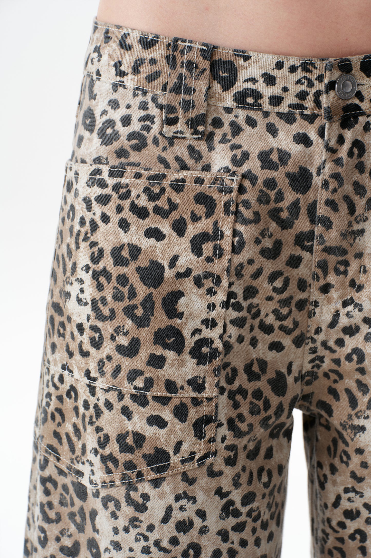 Baggy Bohemia Mid Rise Barrel Print Pants OSOX011