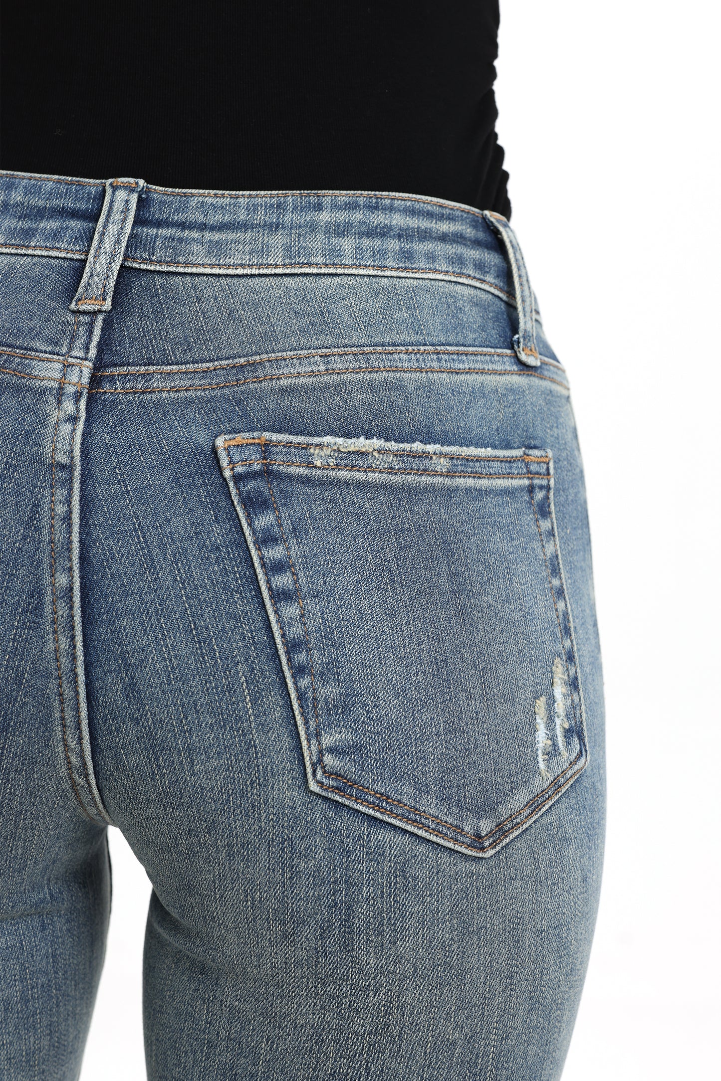 Mid Rise Straight Denim Jeans OSTM5001EC