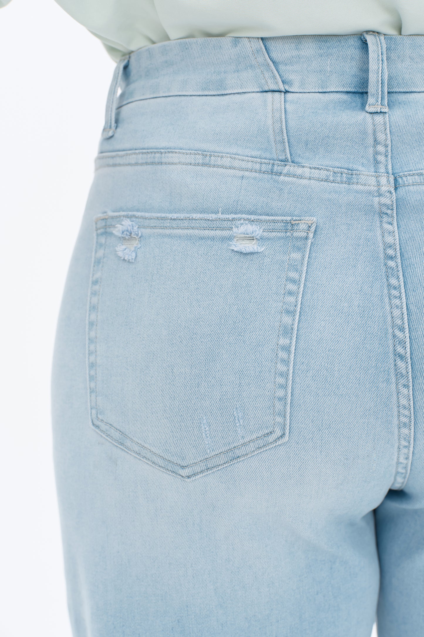 Plus Size Mid Rise Wide Leg Jeans Raw Hem Vintage OSW8019-P