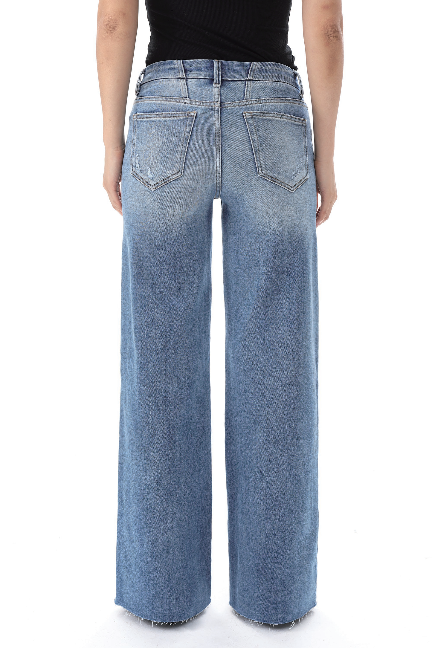 MID RISE WIDE LEG DENIM JEANS OSW8019