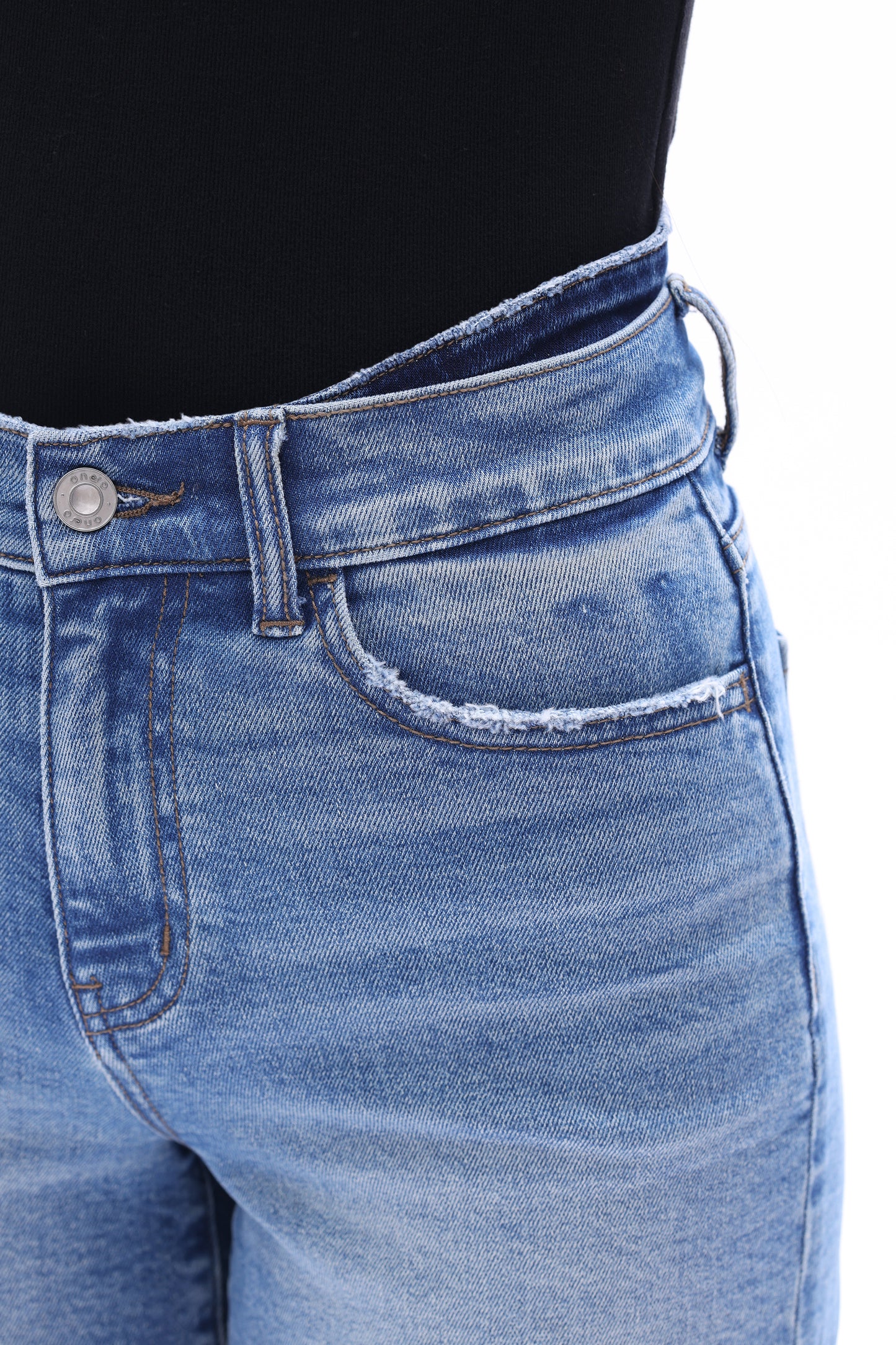 High Rise Denim Shorts OSH6013