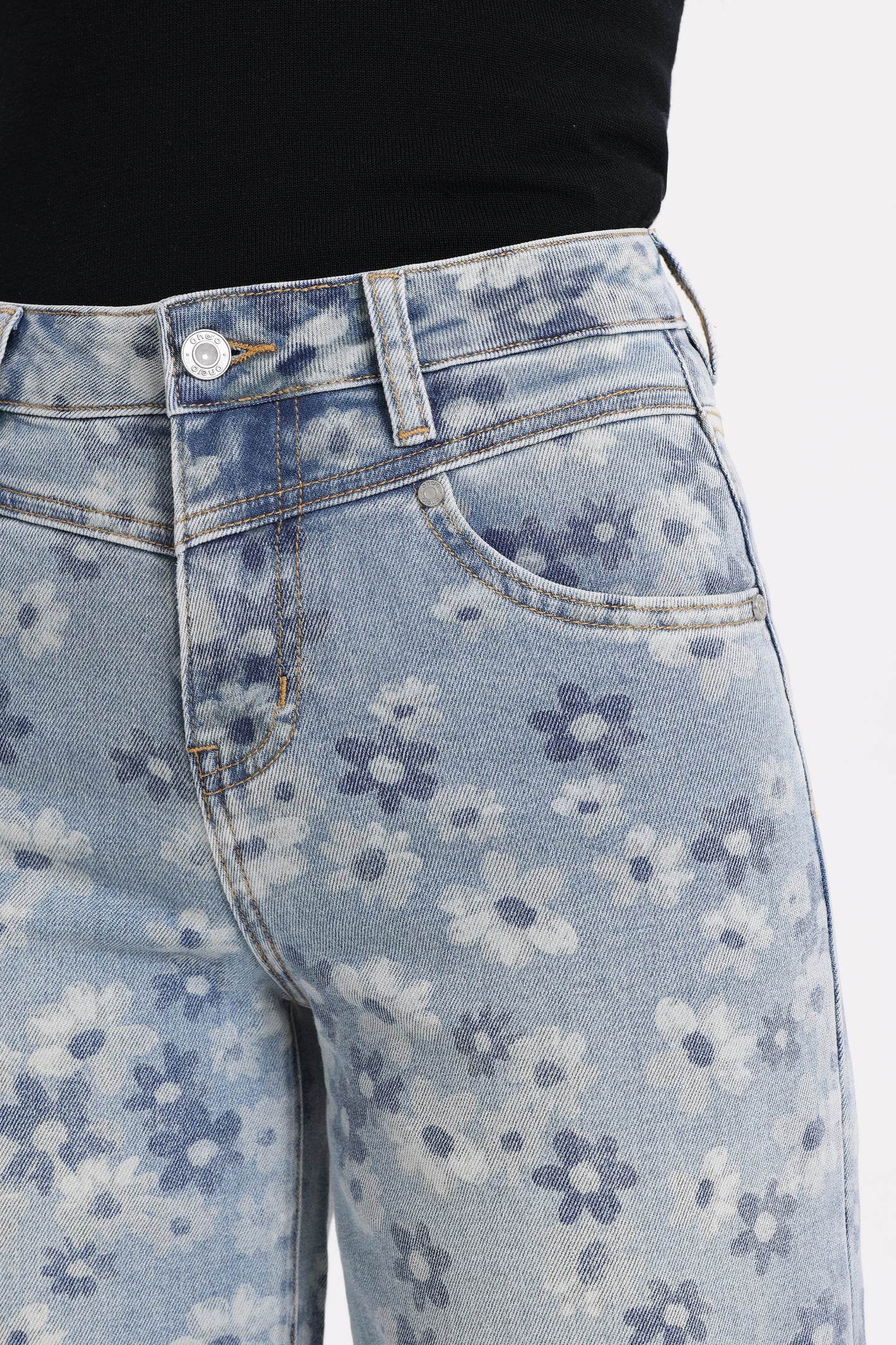High Rise Baggy Wide Leg Denim Jeans OSW8071