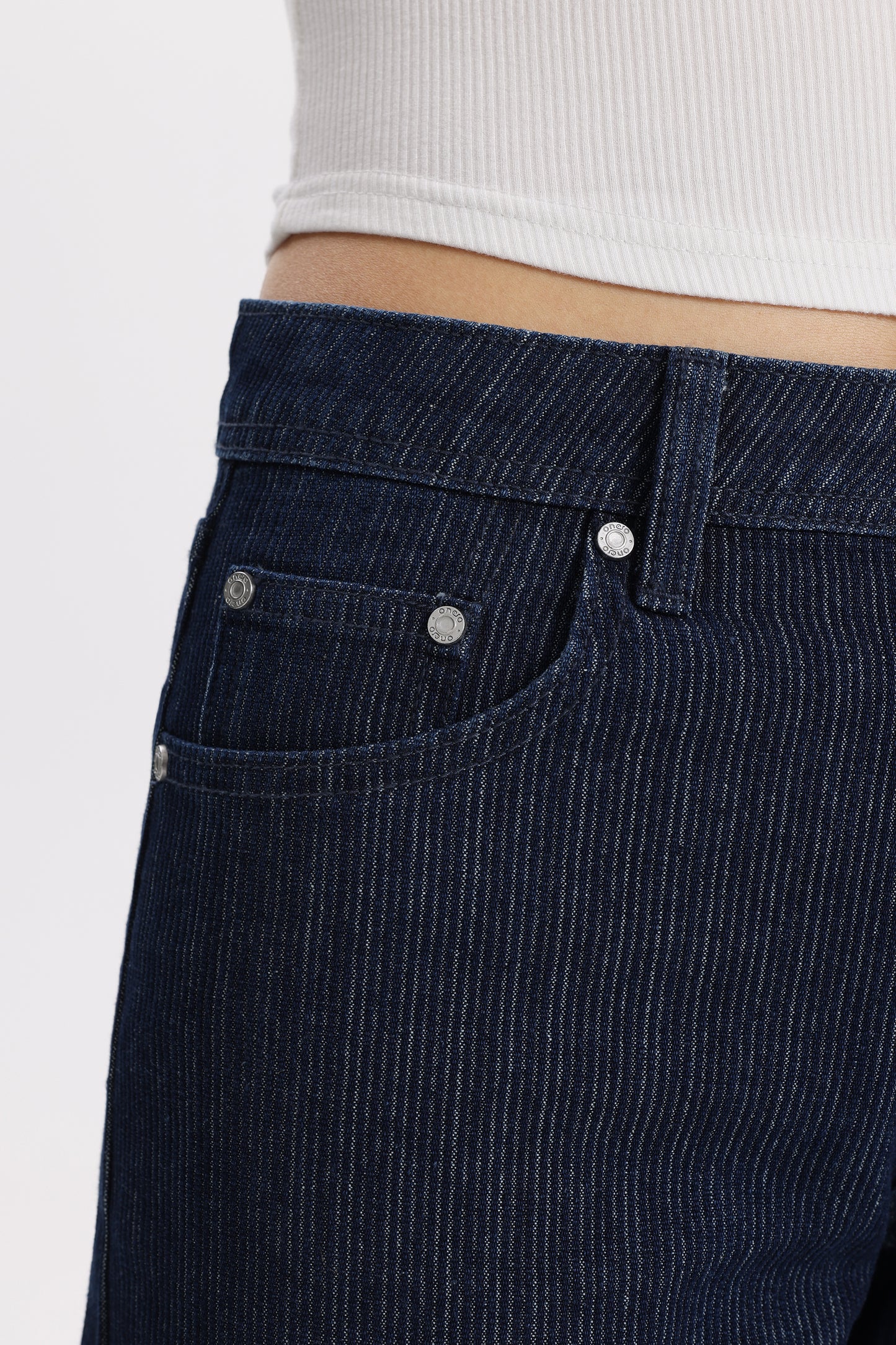 Mid Rise Barrel  Denim Jeans OSOX024