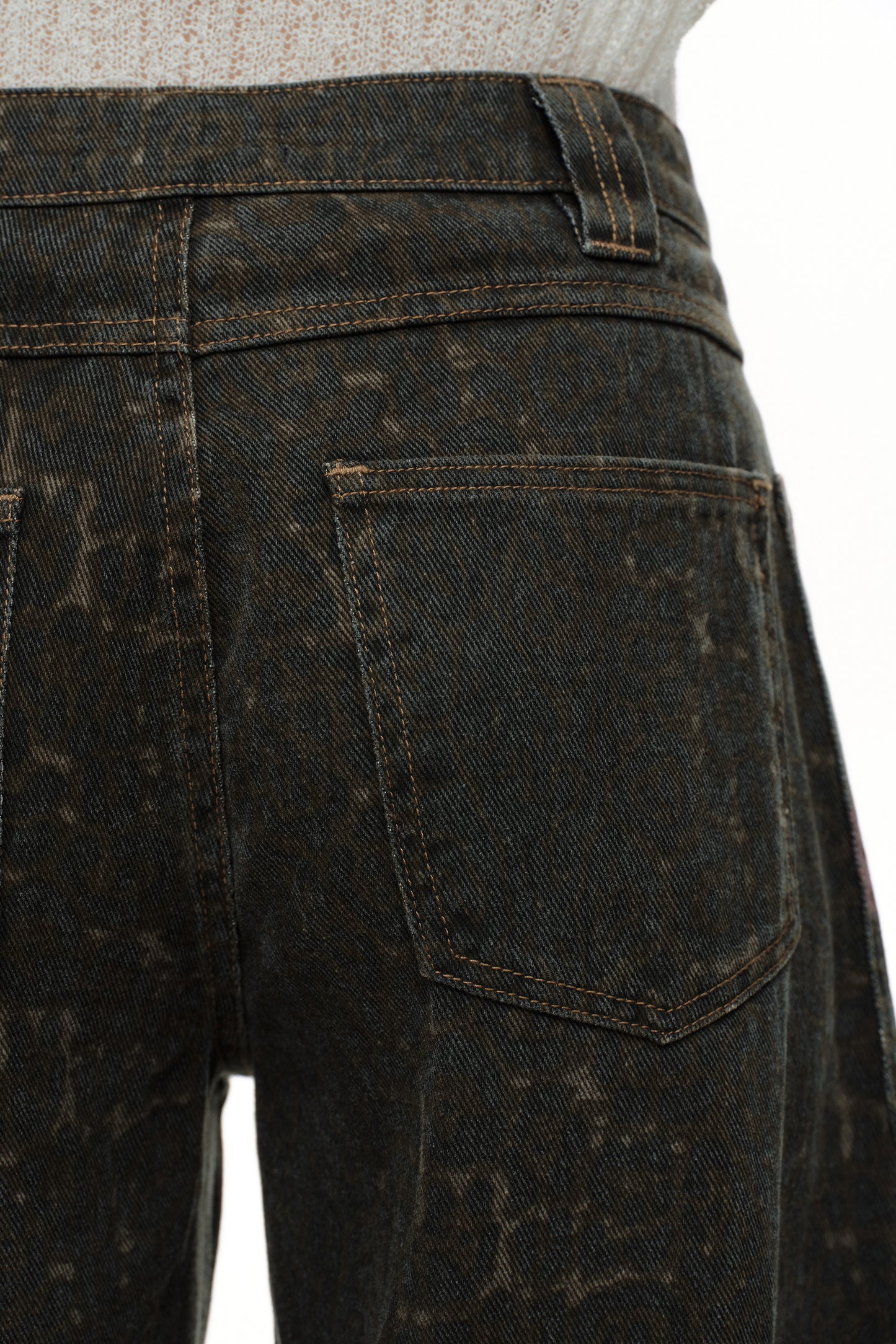 Baggy Bohemia Mid Rise Barrel Print Pants OSOX011