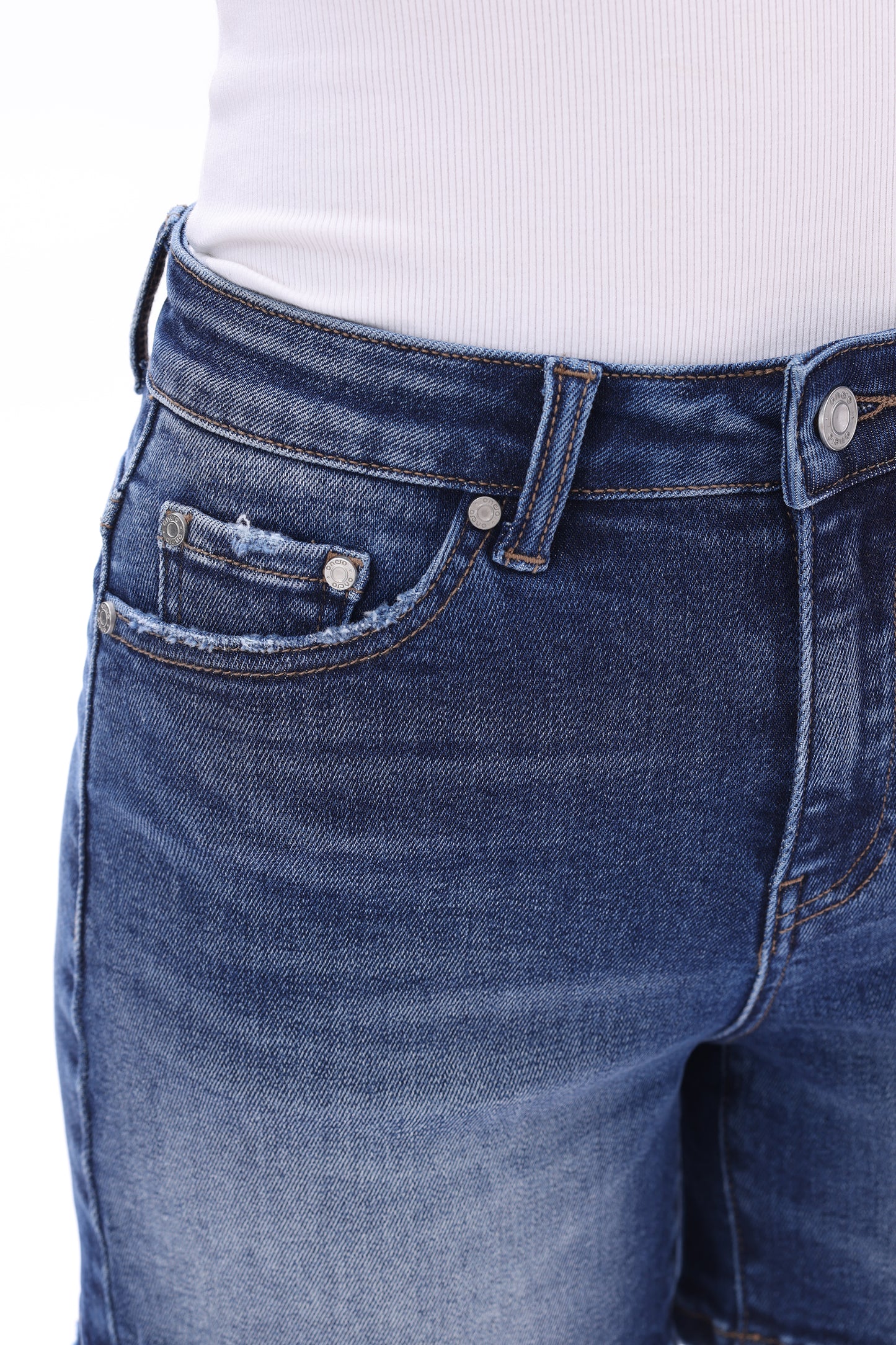 High Rise Denim Shorts OSH6012