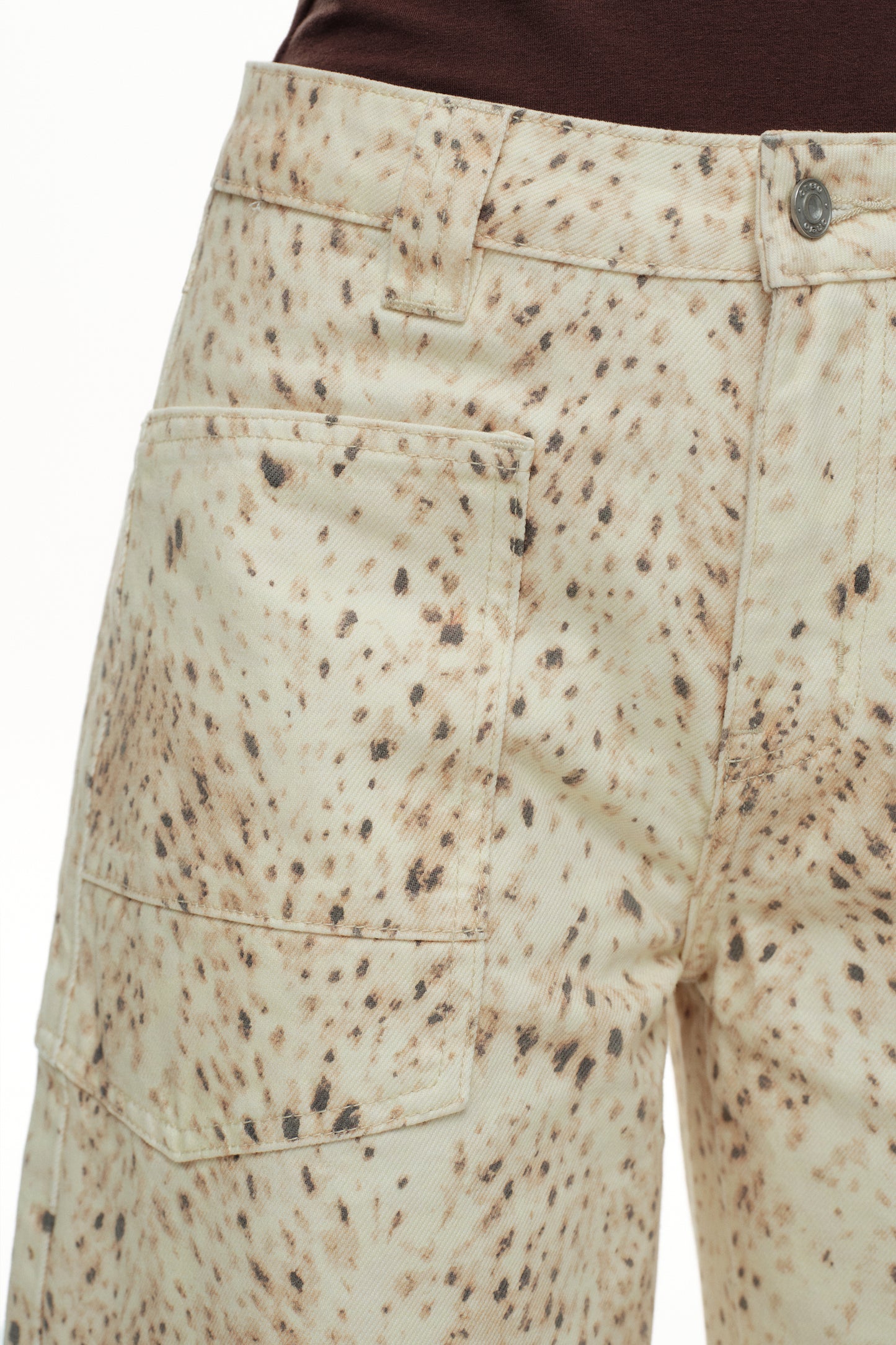 Baggy Bohemia Mid Rise Barrel Print Pants OSOX011
