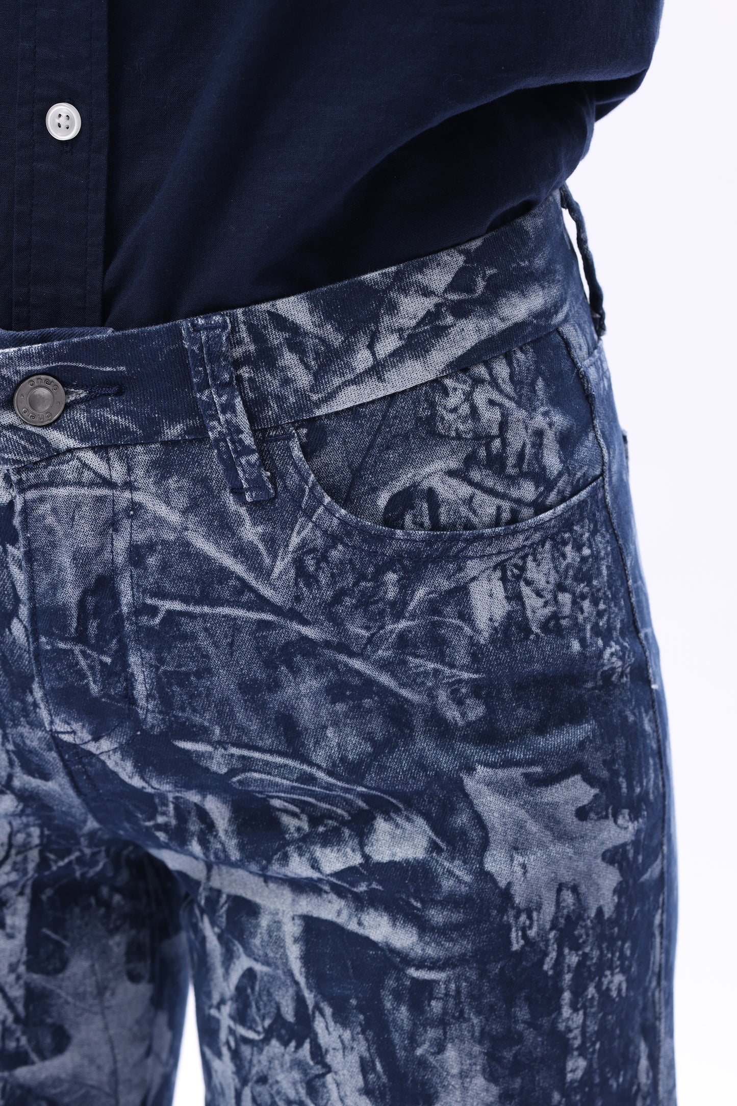 Mid Rise Wide Leg Jeans Raw Hem Vintage Denim OSW8019