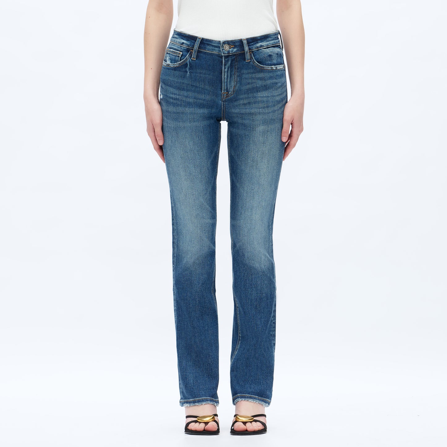 Mid Rise Straight Denim Jeans OSTM5001EC