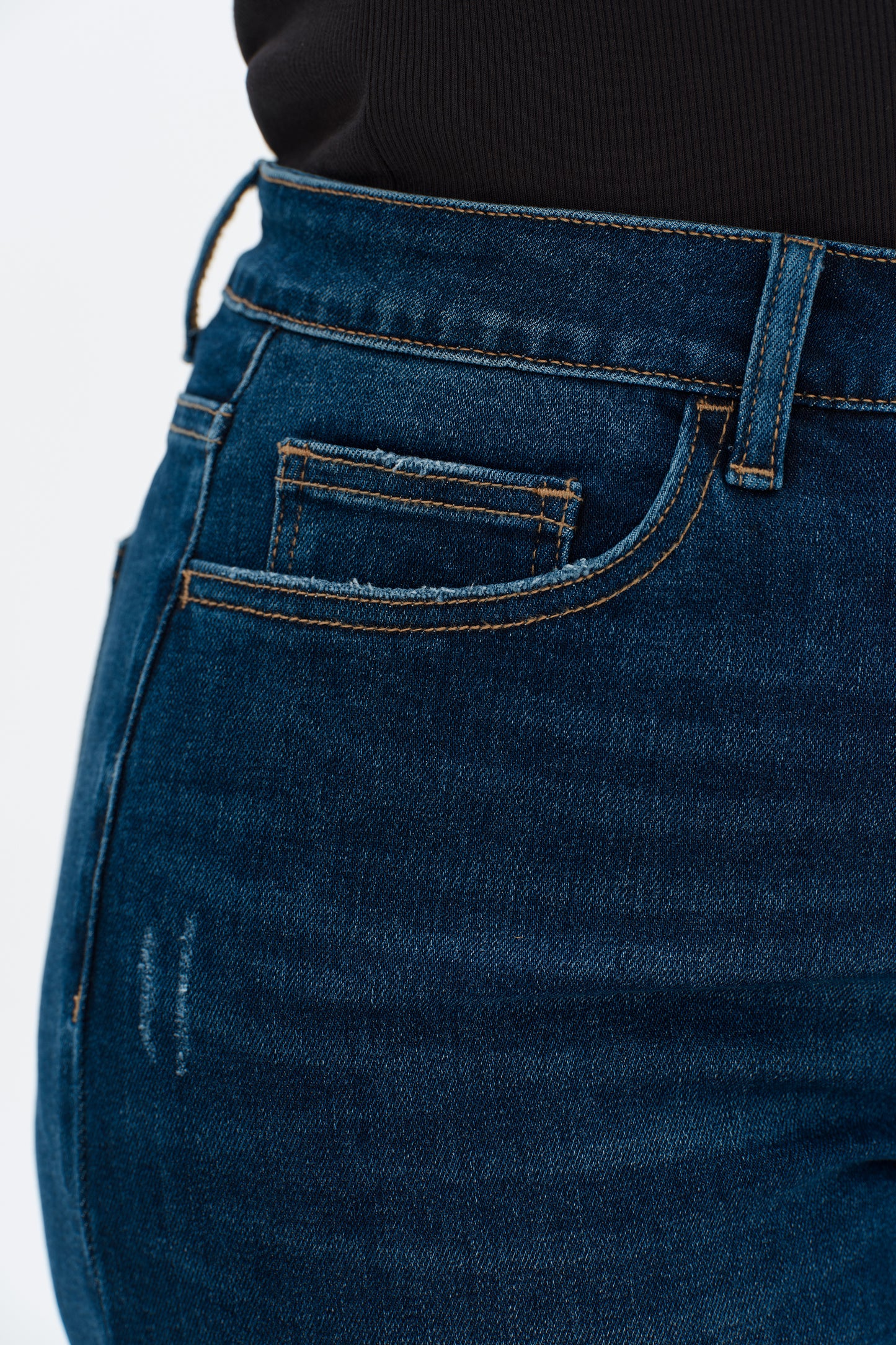 Plus Size Stretchy Mid Rise Wide Leg Denim Jeans OSW8001-P