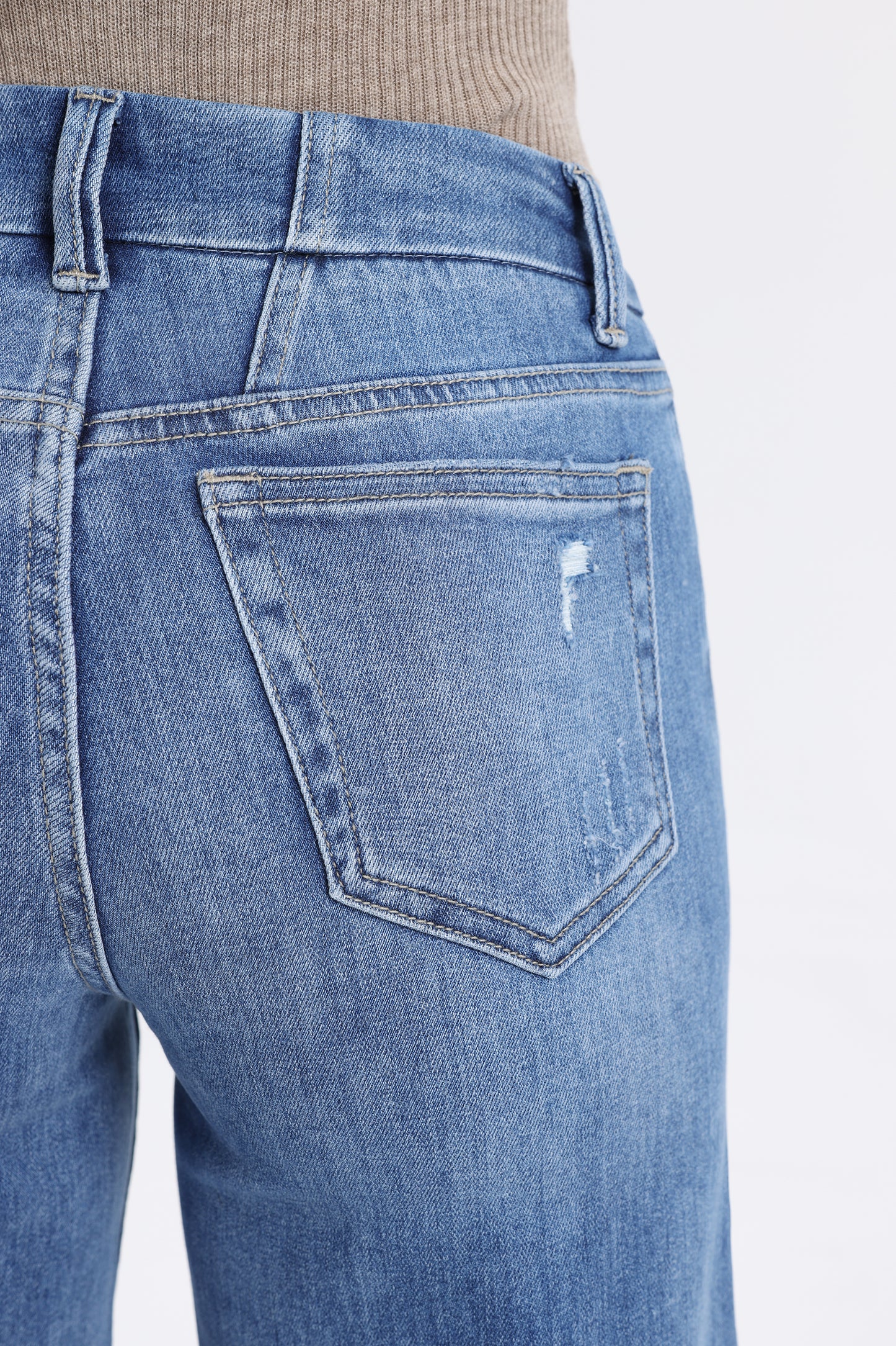 Mid Rise Wide Leg Tall Denim Jeans OSW8019-LT