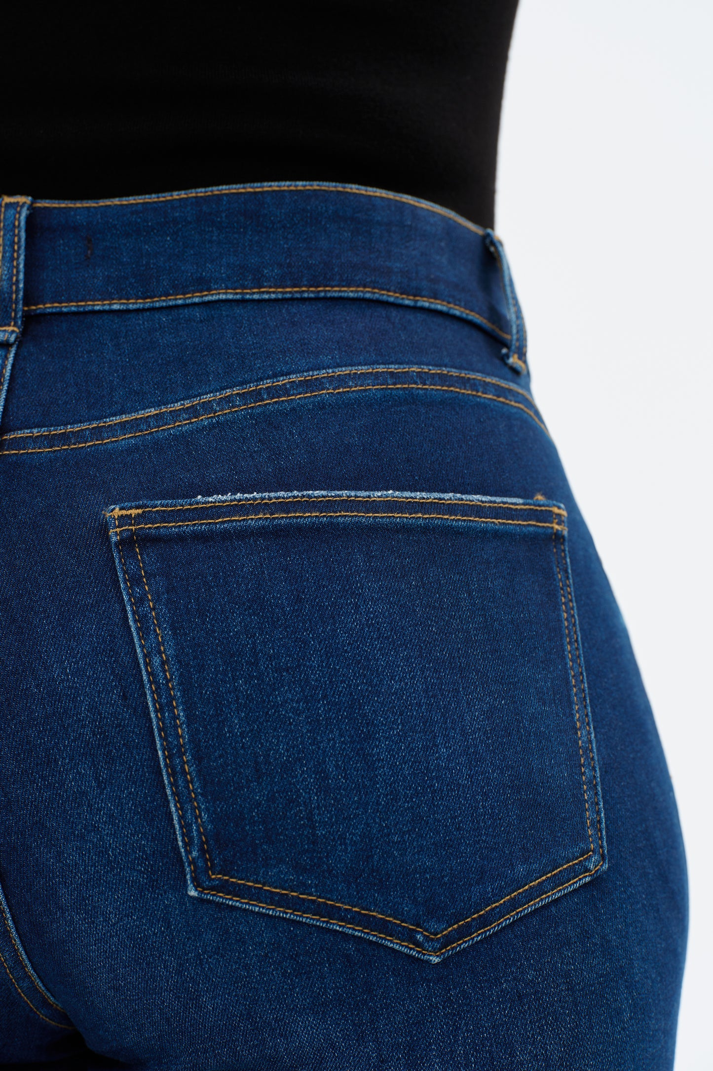 Plus Szie Flattering Mid Rise Flare Denim Jeans OSF1148EC-P