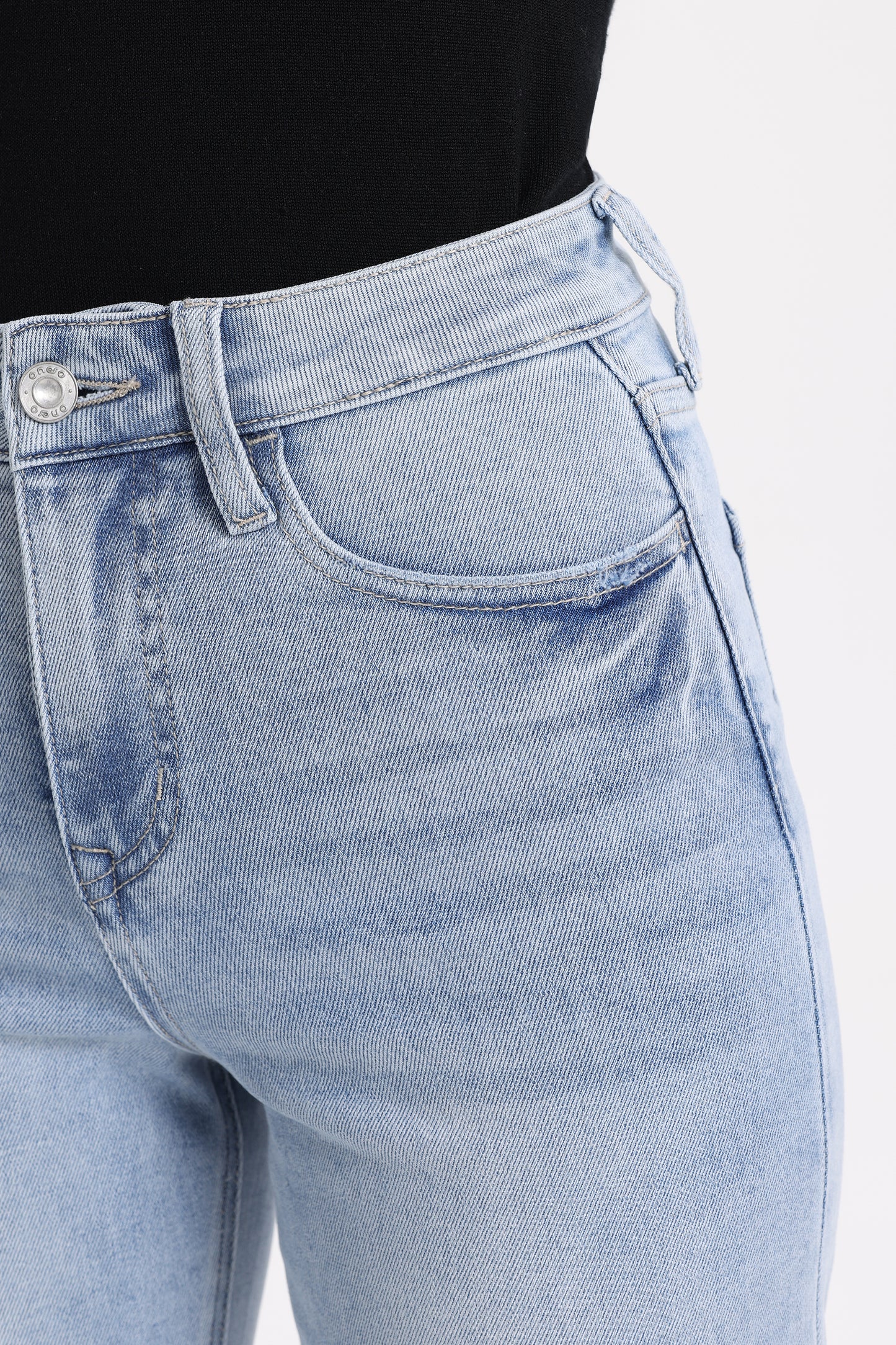 HIGH RISE STRAIGHT DENIM JEANS OST5030