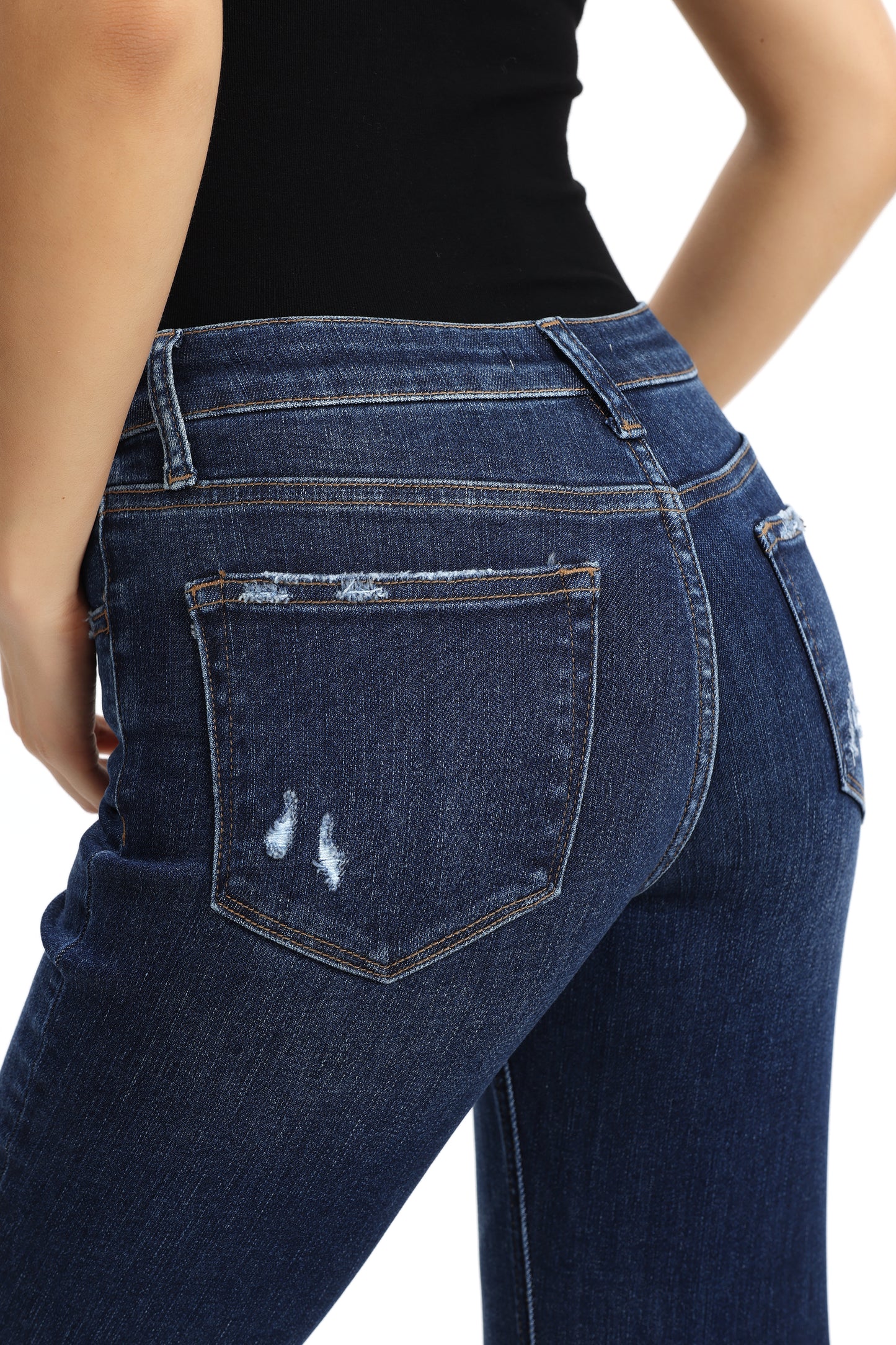 Mid Rise Straight Denim Jeans OSTM5001EC