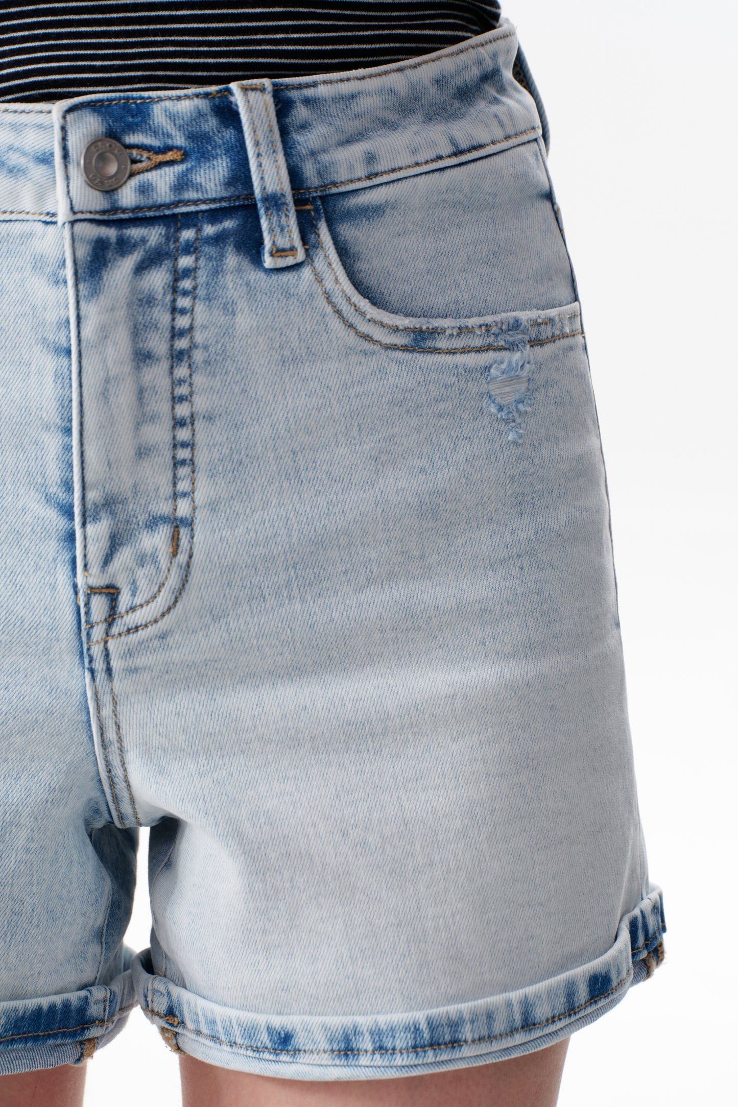 High Rise Denim Shorts OSH6018