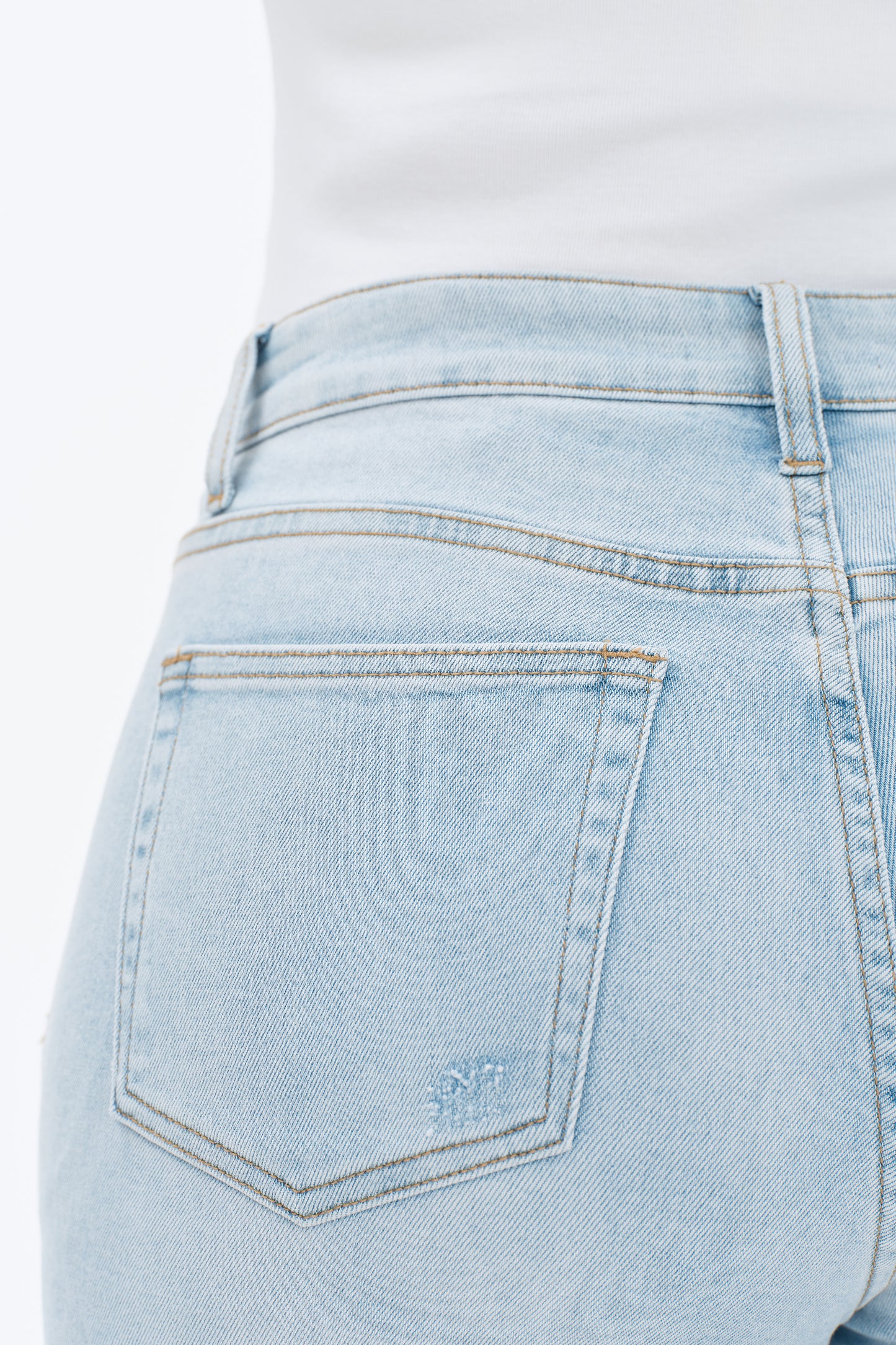 Plus Size Stretchy Mid Rise Wide Leg Denim Jeans OSW8001-P