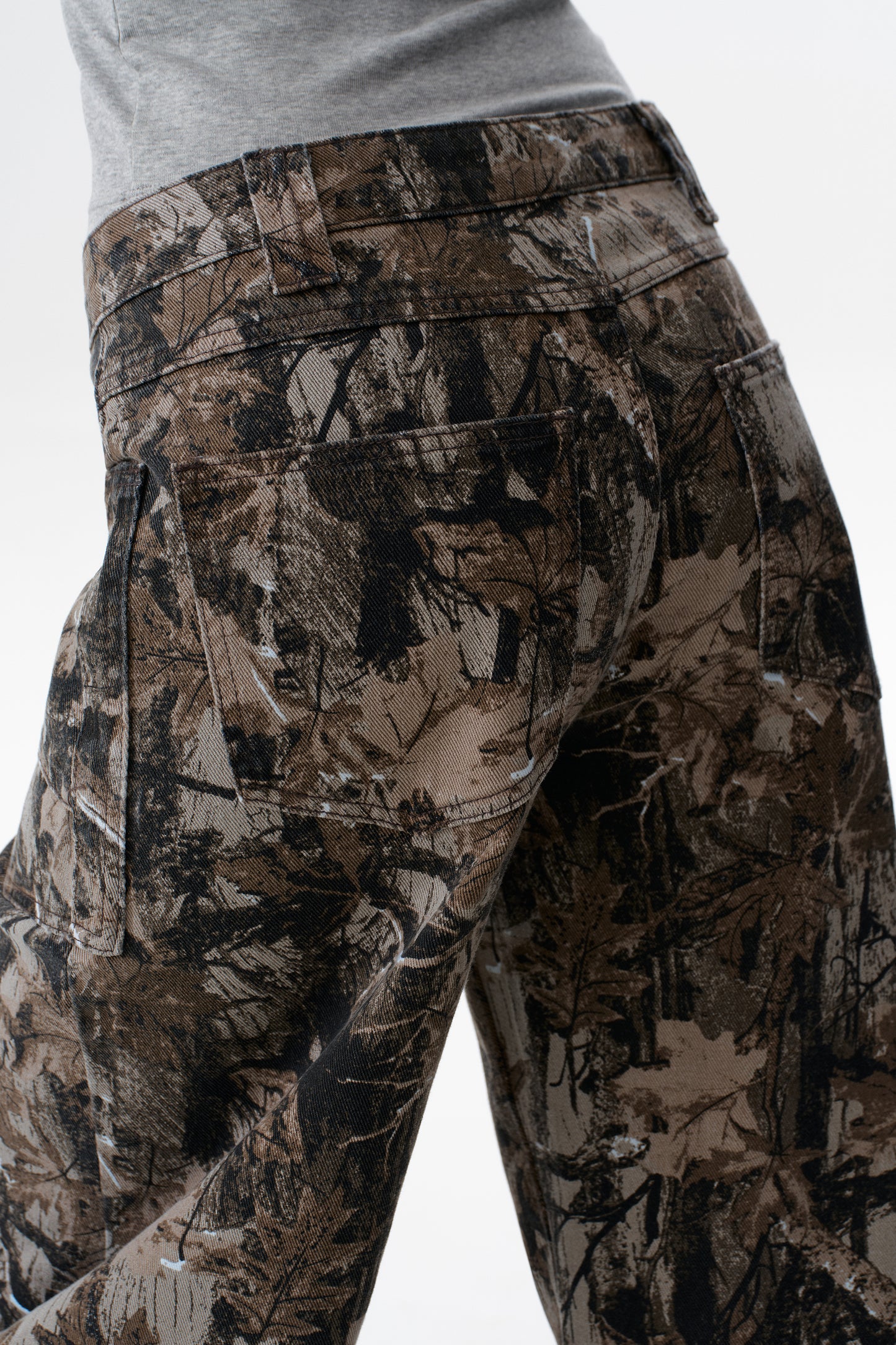 Baggy Bohemia Mid Rise Barrel Print Pants OSOX011