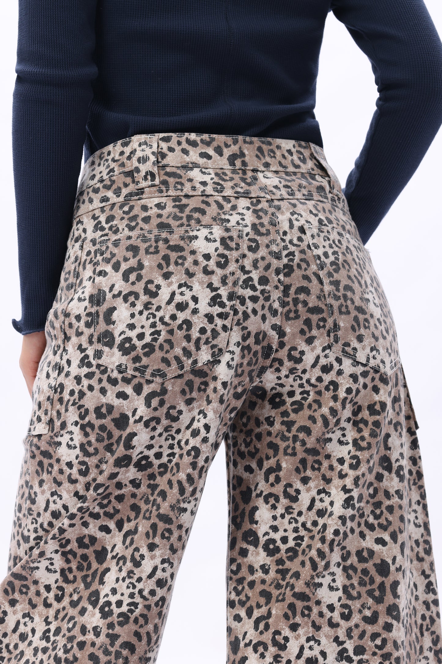 Baggy Bohemia Mid Rise Barrel Print Pants OSOX011