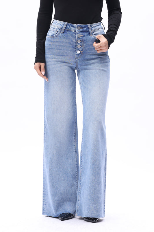 Mid High Rise Flared Wide Leg Tall Jeans ESFW640843-P