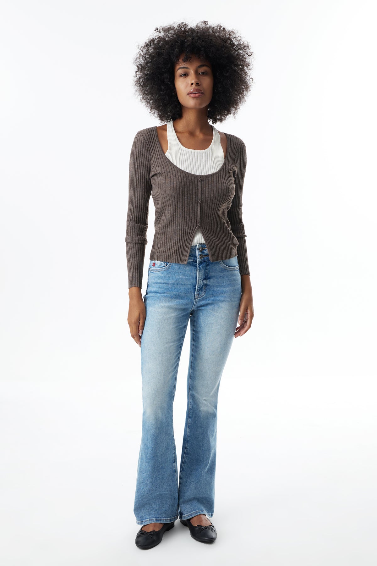 High Rise Bootcut Full Jeans ESFF630104-P