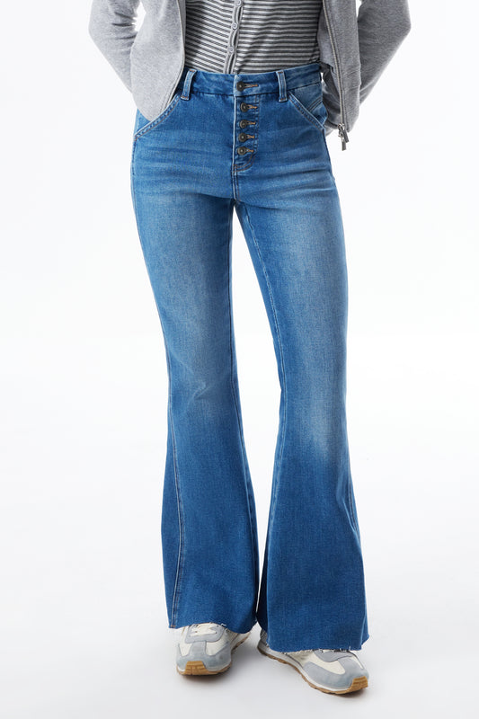 High Rise Flare Full Jeans ESFF630108