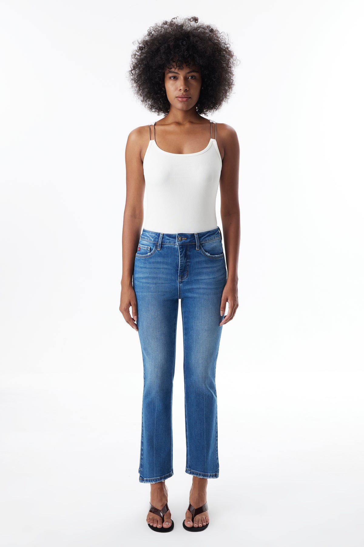 HIGH RISE STRAIGHT CROPPED JEANS ESFT630508