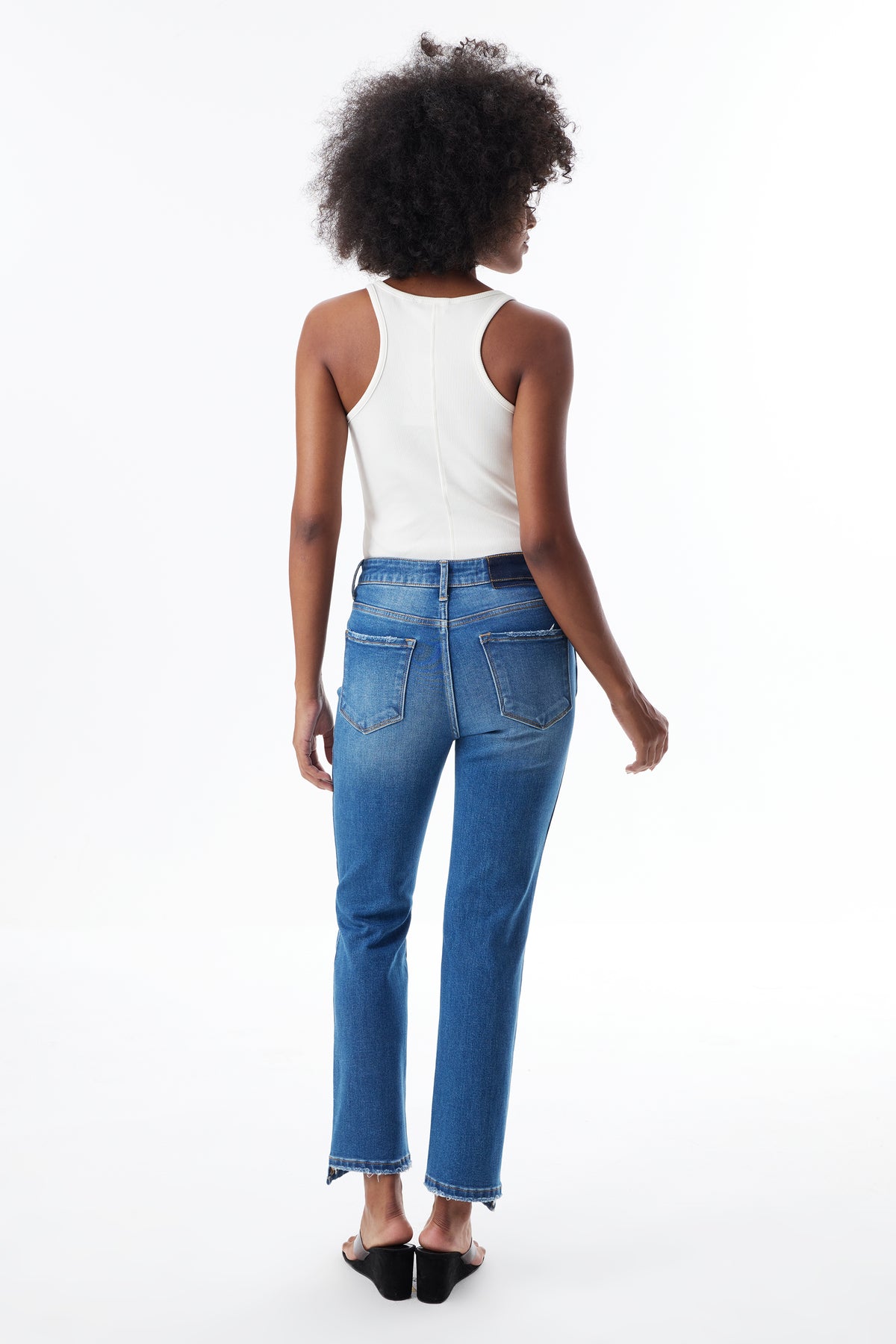 HIGH RISE STRAIGHT CROPPED JEANS ESFT630508