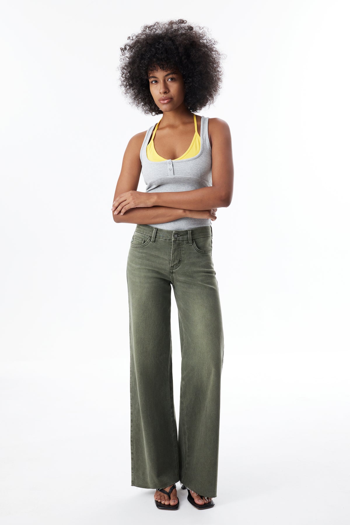 MID RISE WIDE LEG FULL JEANS ESFW620819
