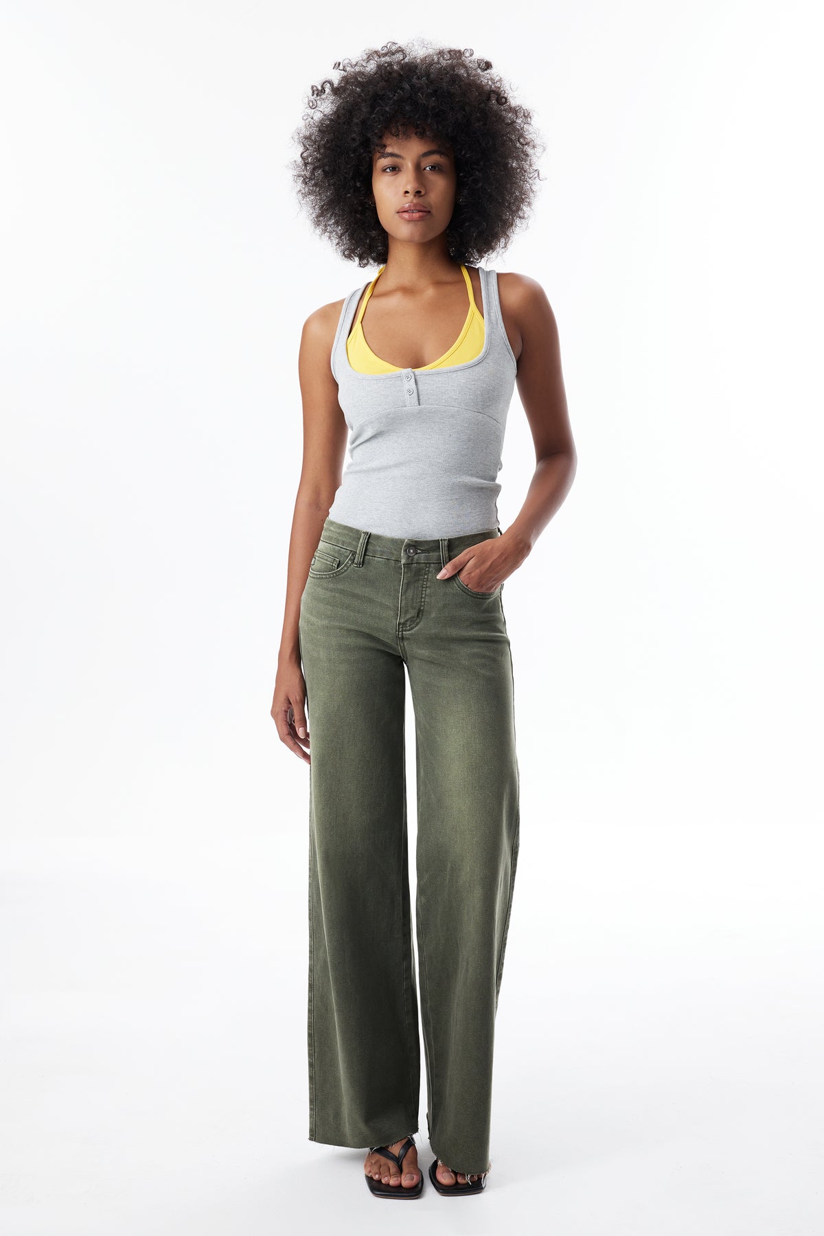 MID RISE WIDE LEG FULL JEANS ESFW620819