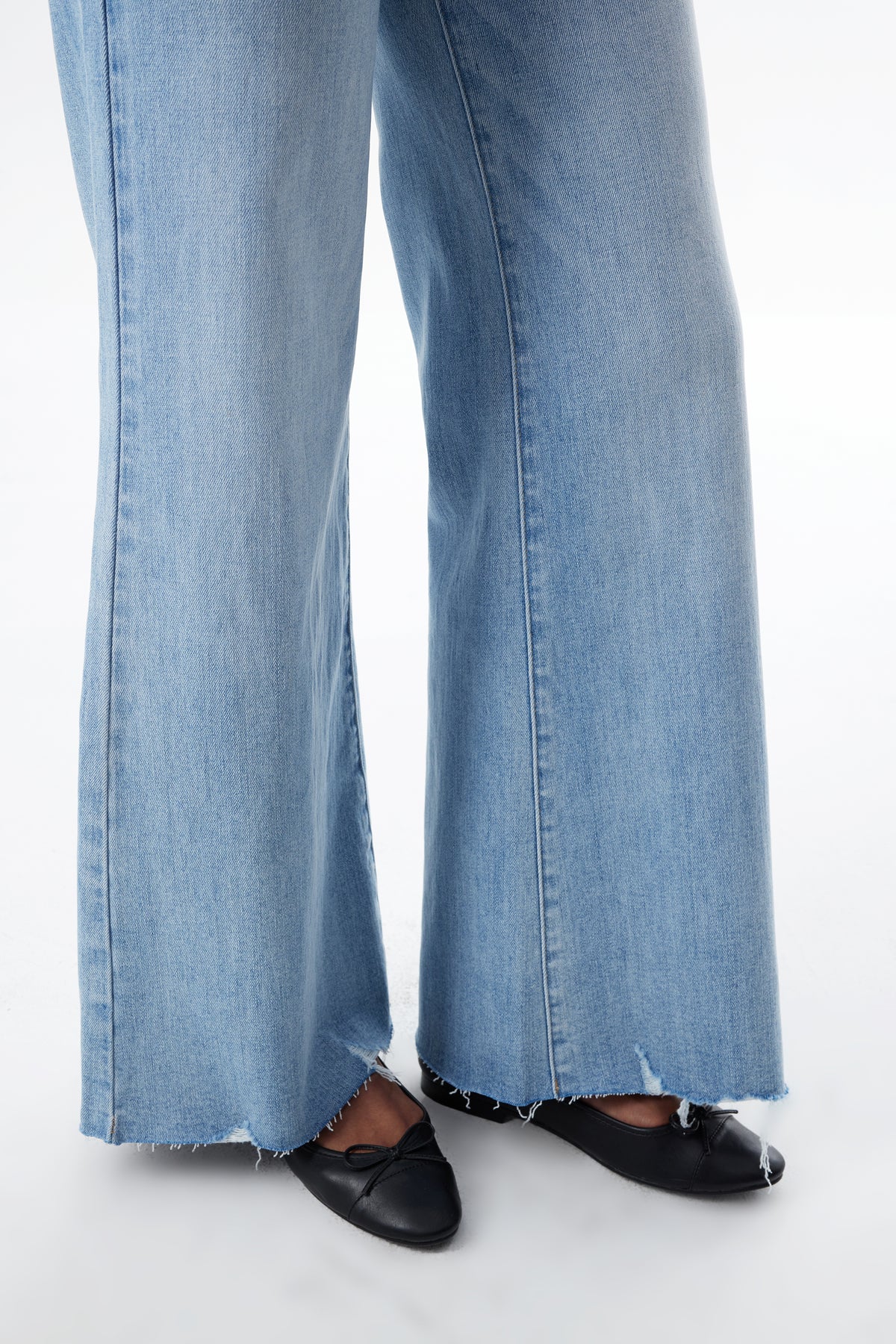 Mid High Rise Flared Wide Leg Jeans ESFW630814-P