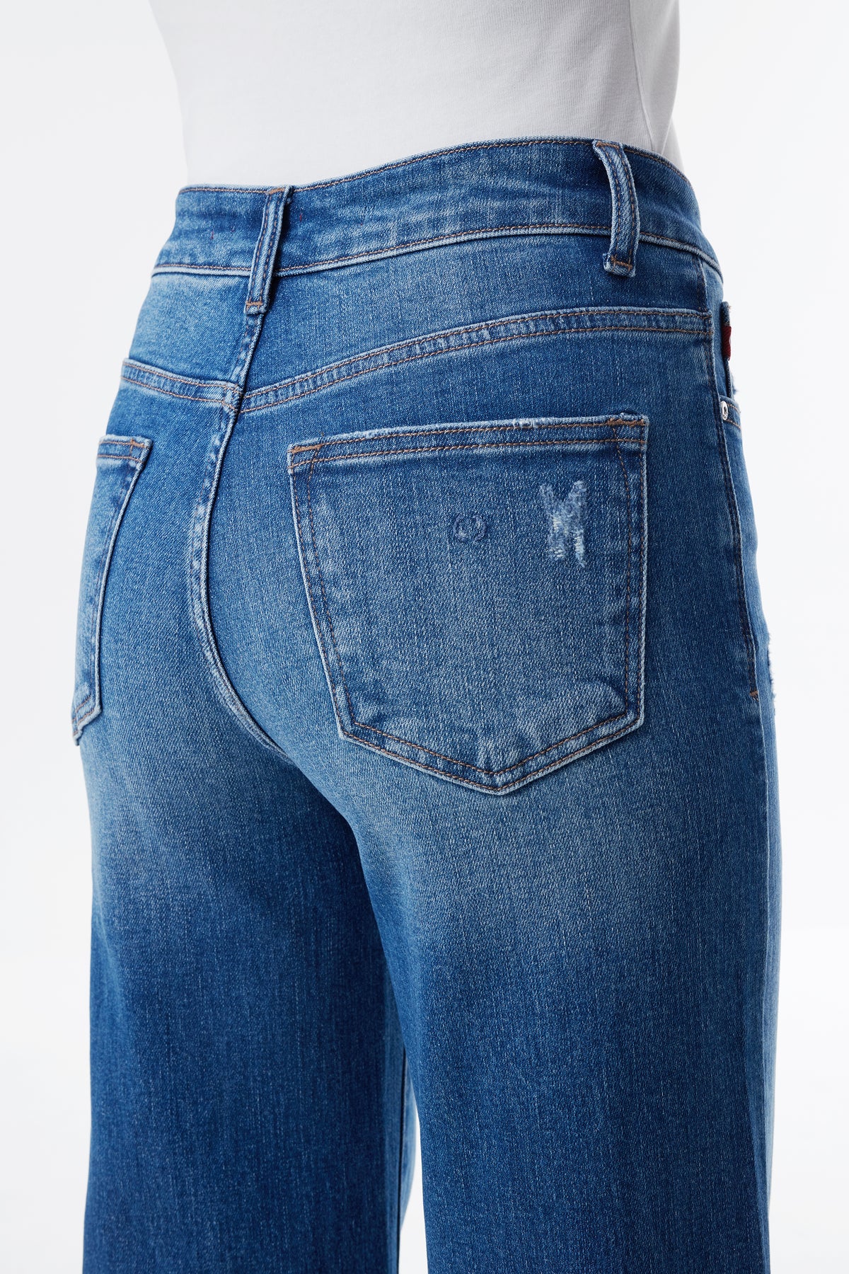 Mid High Rise Flared Wide Leg Ankle Jeans ESFW630814