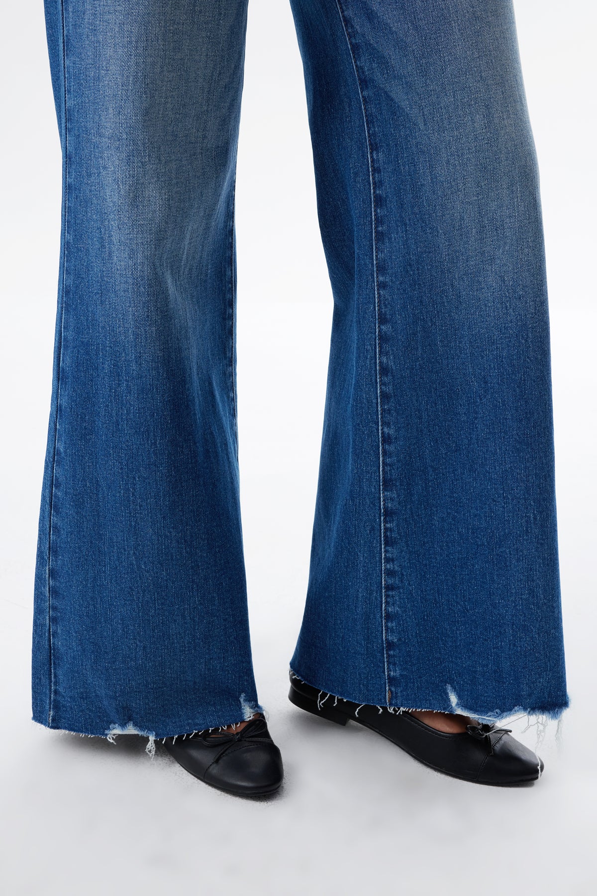Mid High Rise Flared Wide Leg Ankle Jeans ESFW630814